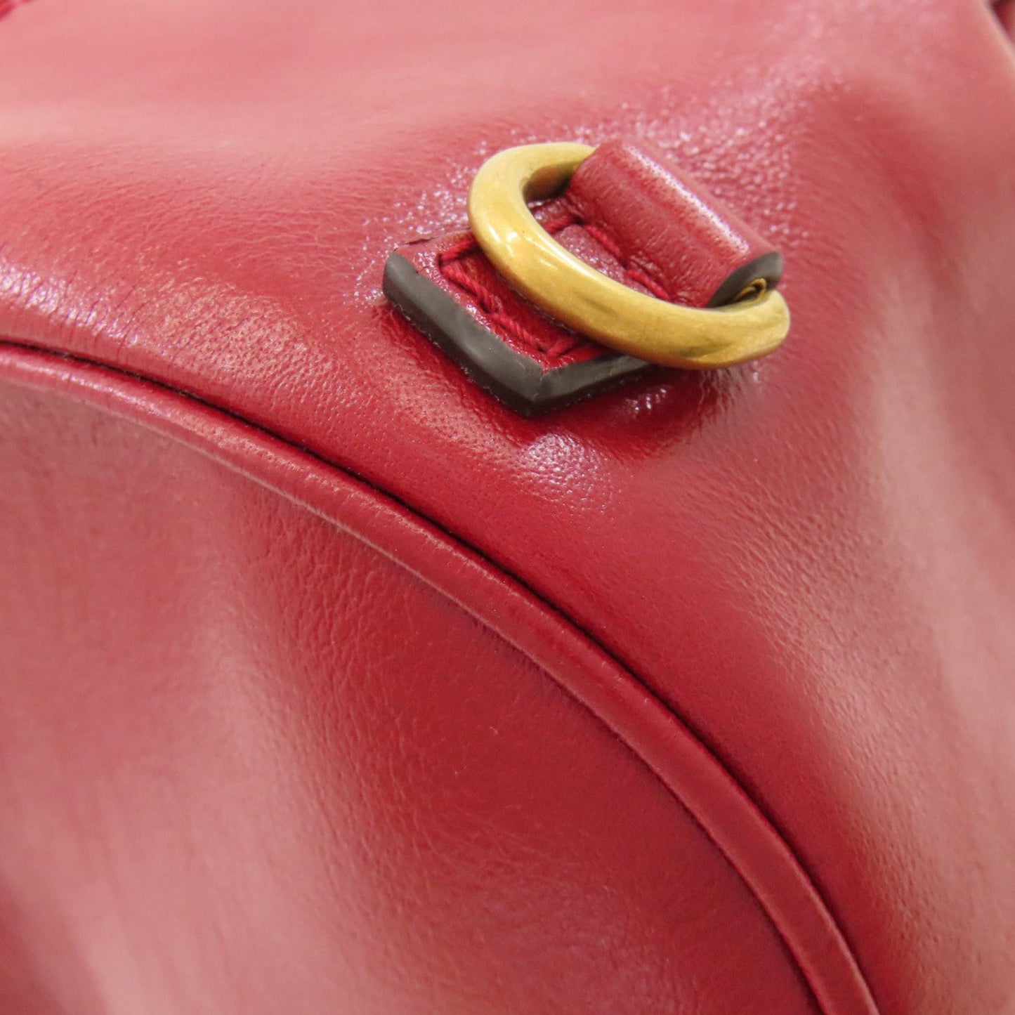 Gucci Red Color Leather Shoulder Bag ( )