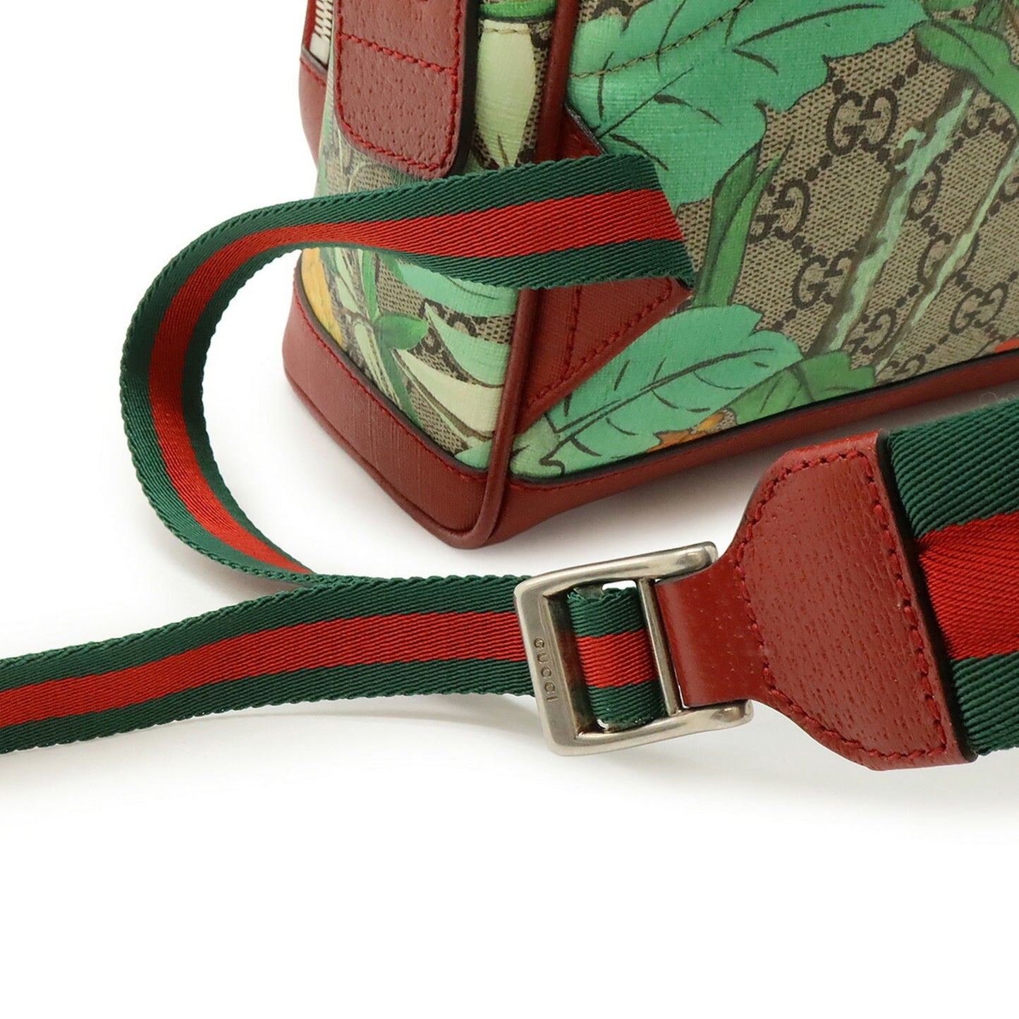 Gucci Beige Multi-Color Red Color Gg Supreme Leather Backpack ( )