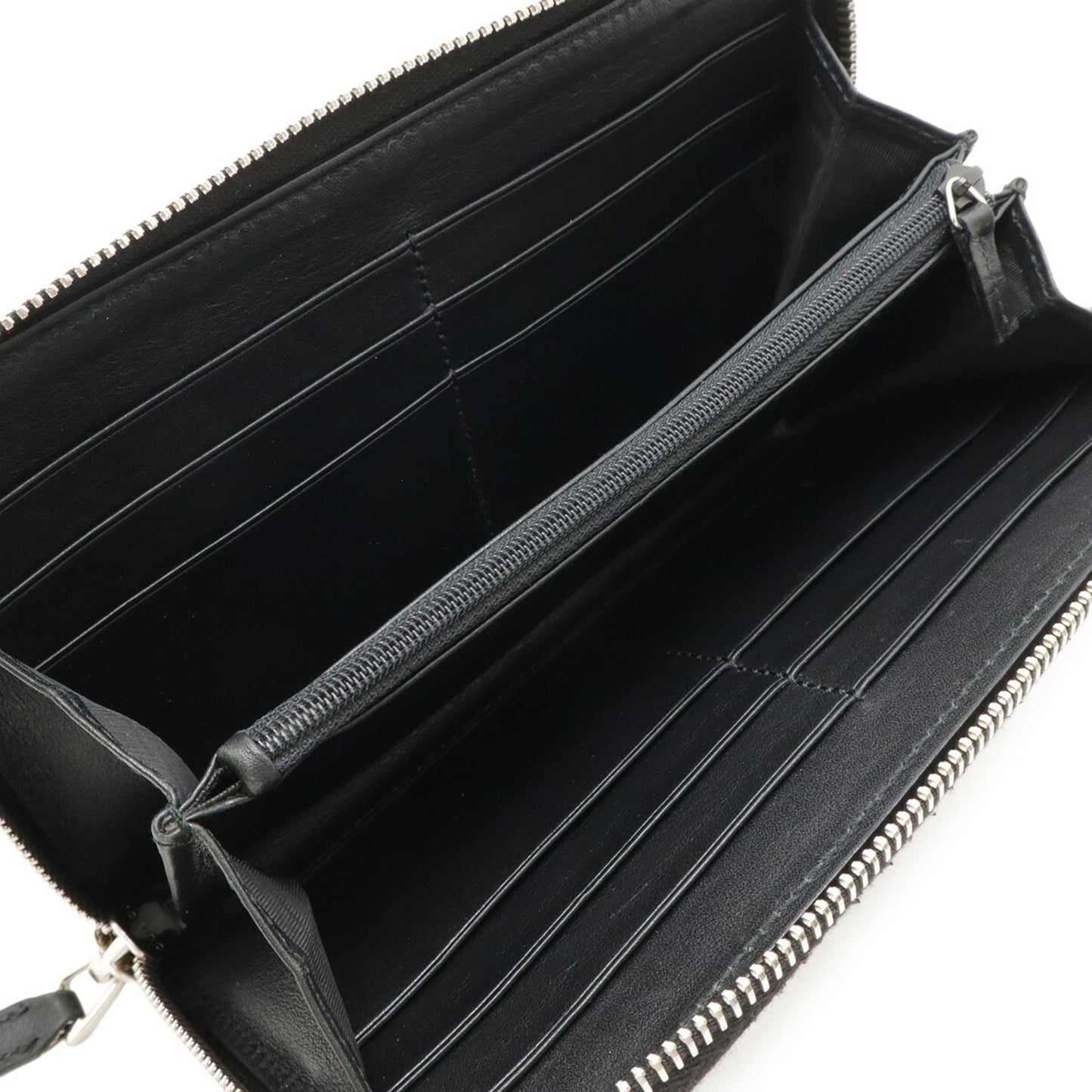 Gucci Black Micro Gg Leather Leather Long Wallet (Bi-Fold) ( )