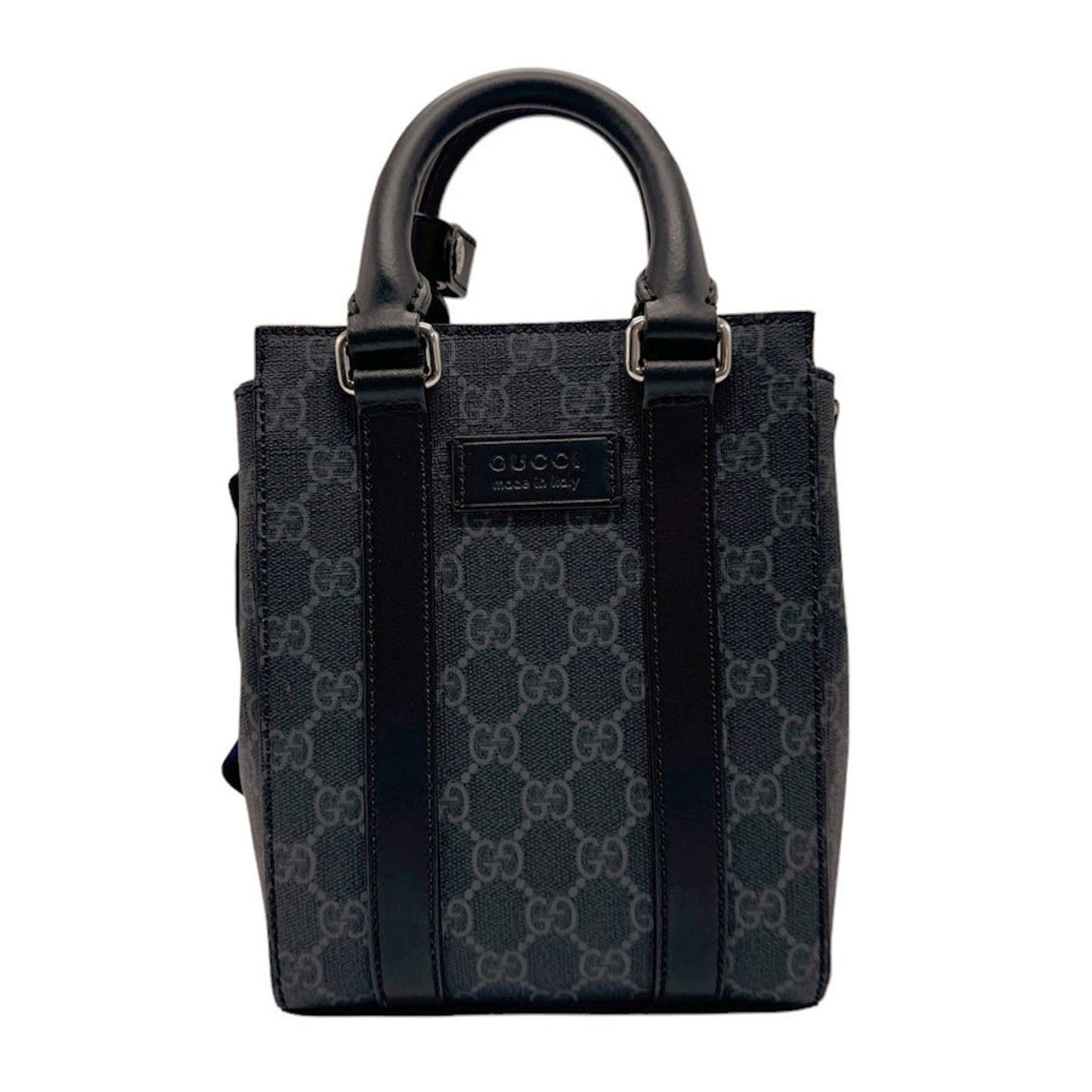 Gucci Black Gray Pvc Handbag Shoulder Bag