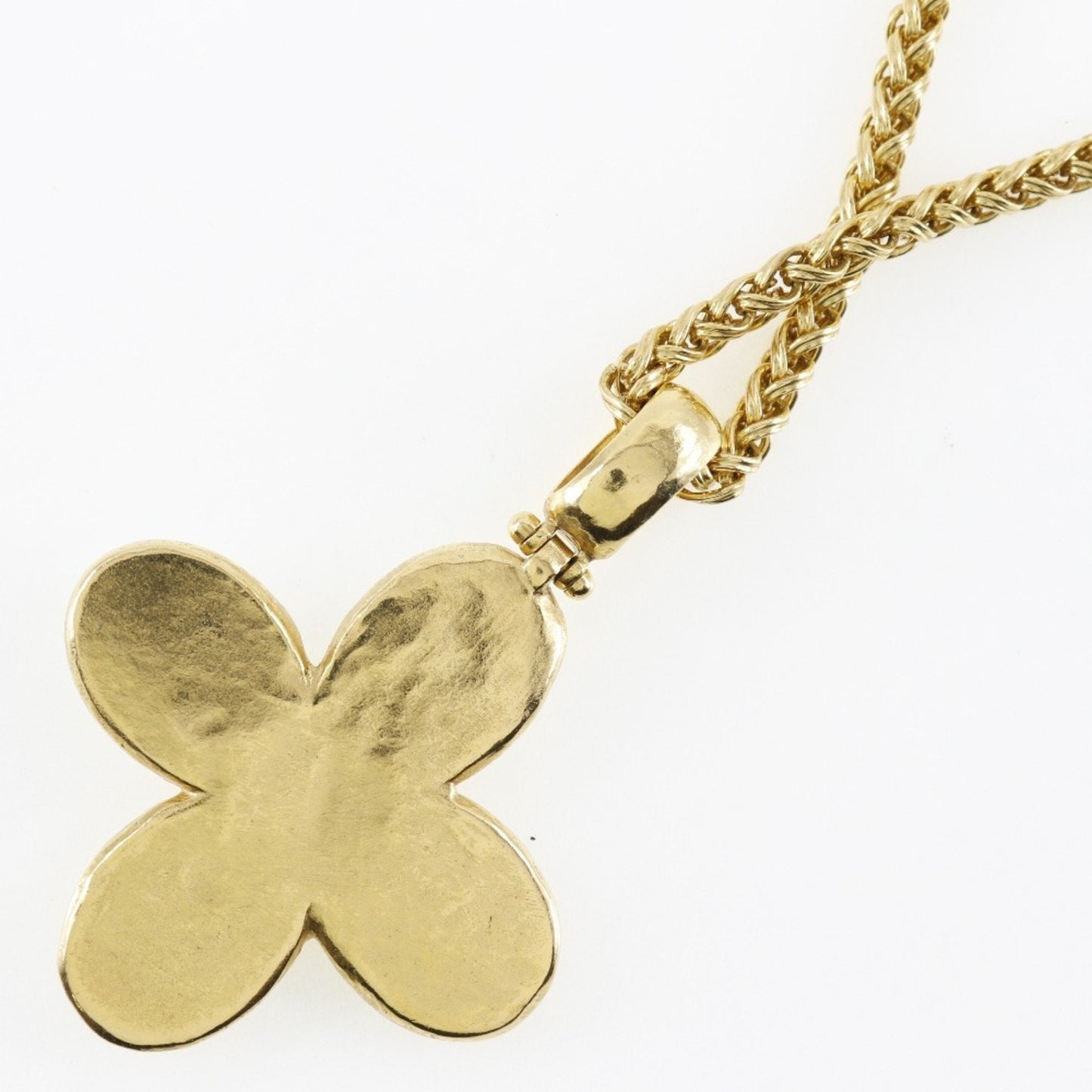 Chanel Coco Mark Necklace Flower   Gold Plated x Shell France Year 1995 95A COCO Ladies