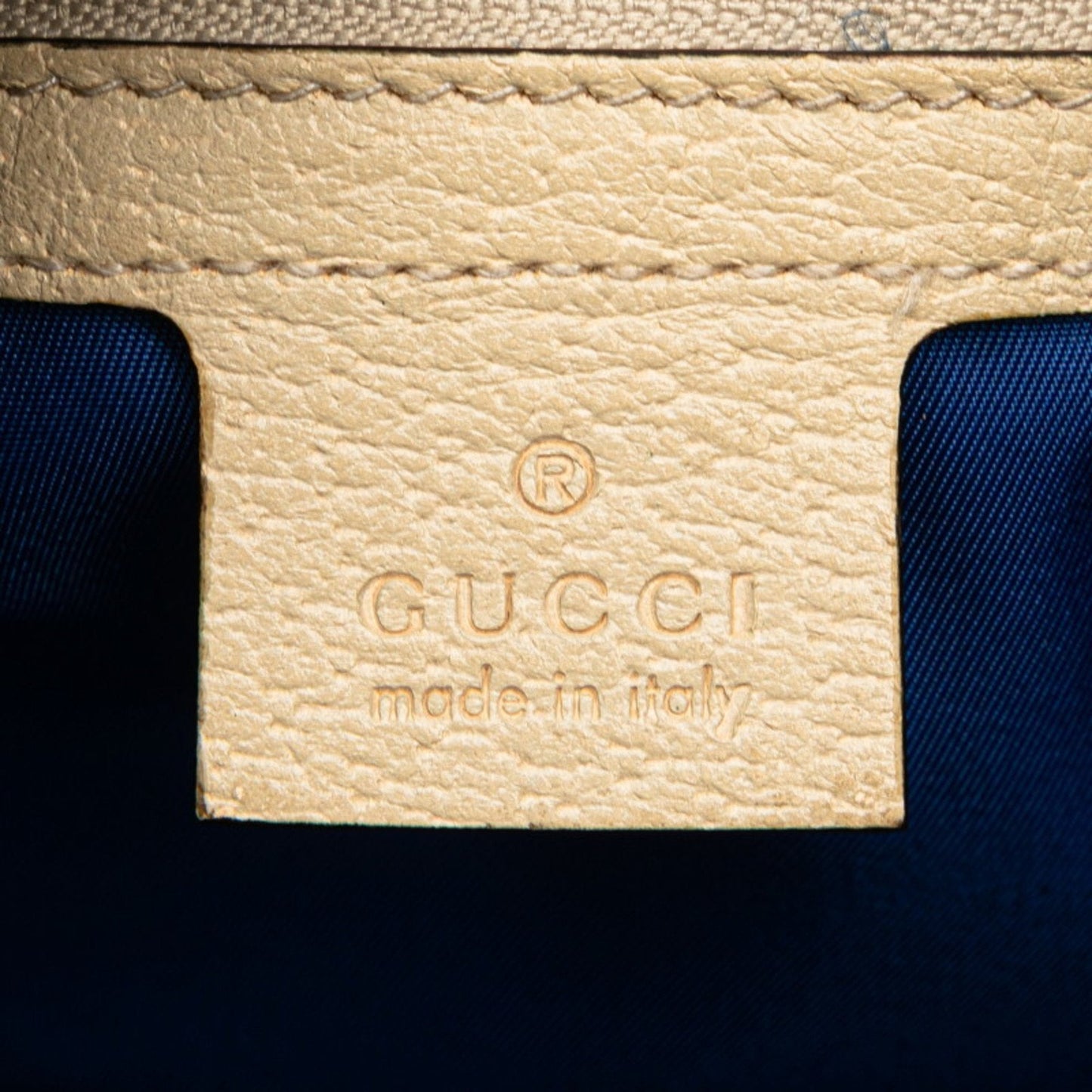 Gucci Beige Blue Nylon Leather Fanny Pack ( )