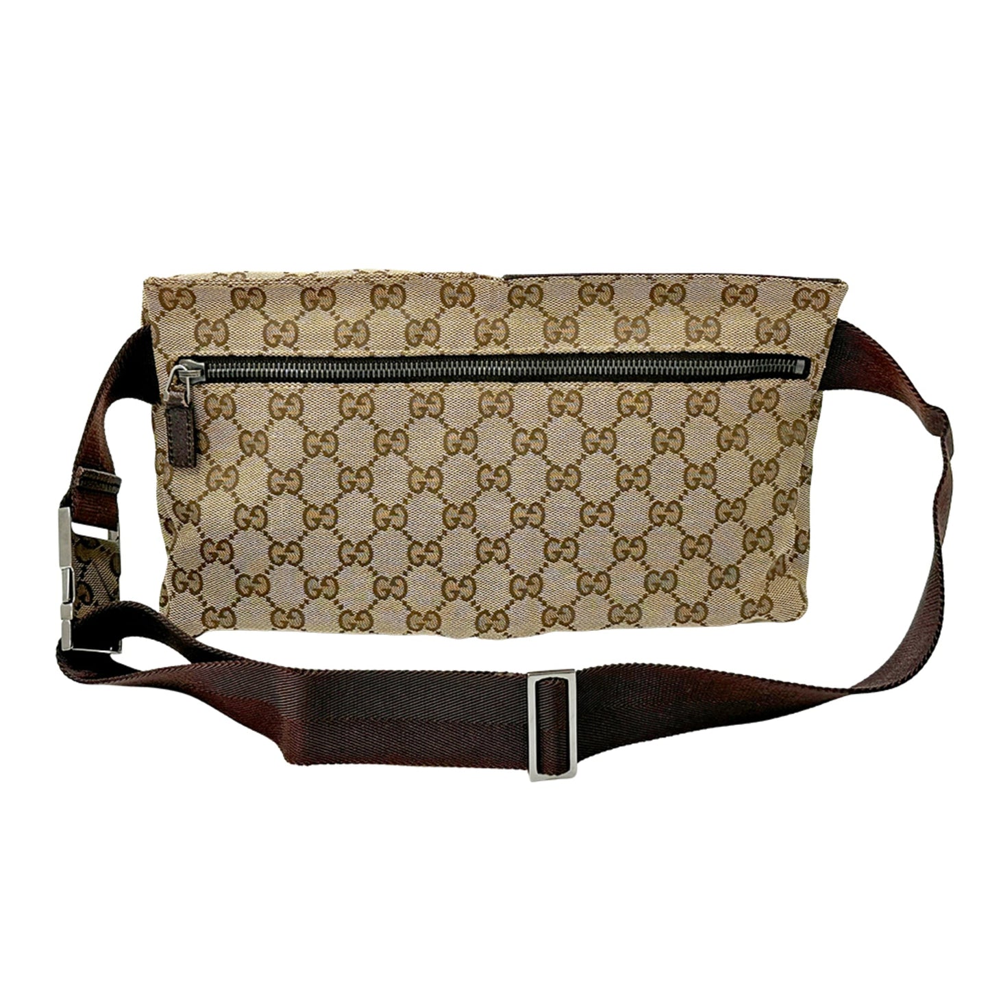 Gucci Gg Canvas Beige Brown Gg Canvas Fanny Pack Sling Bag ( )