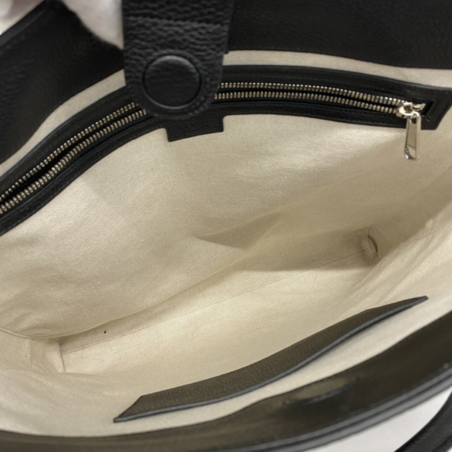 Gucci Black Leather Tote Bag ( )