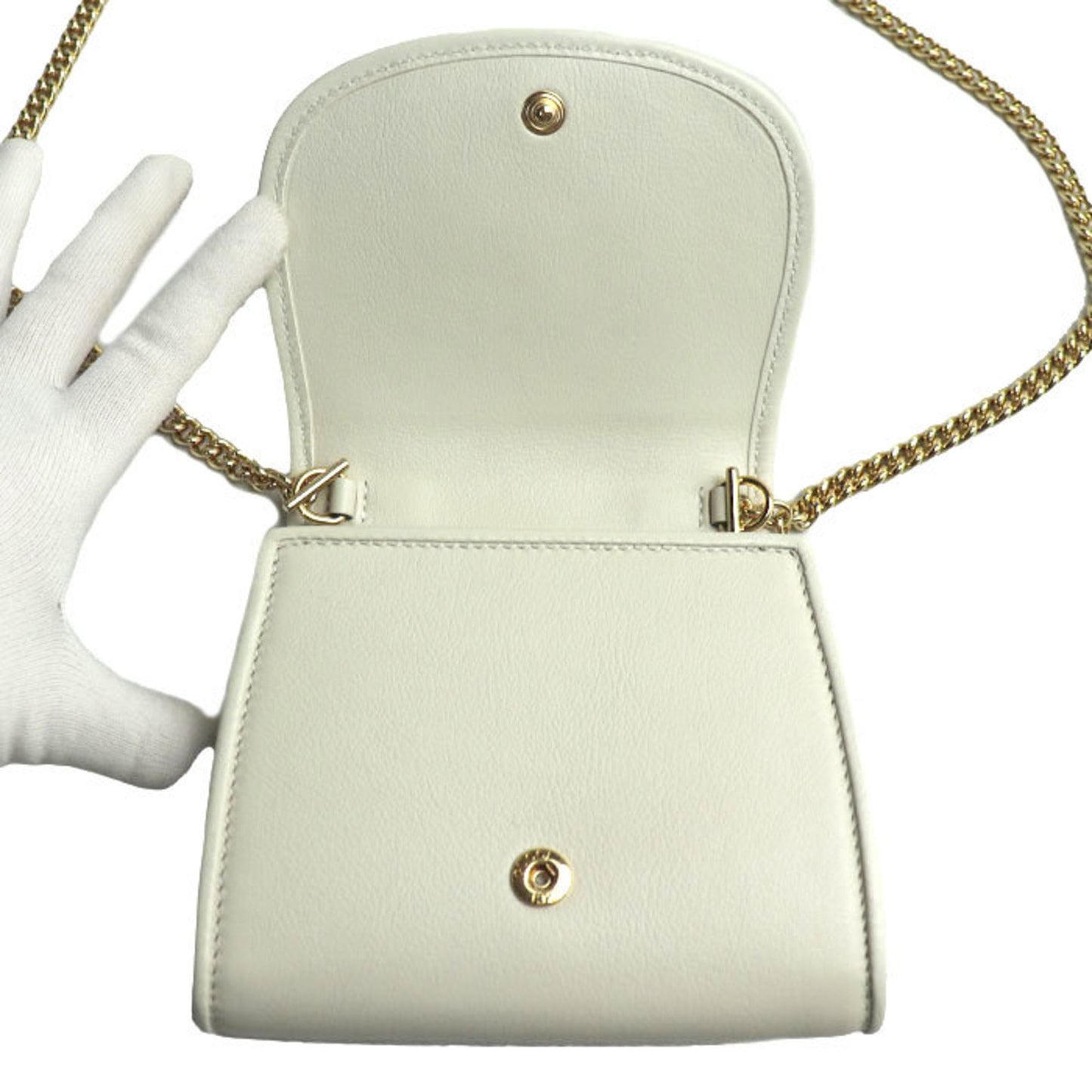 Gucci White Leather Shoulder Bag ( )