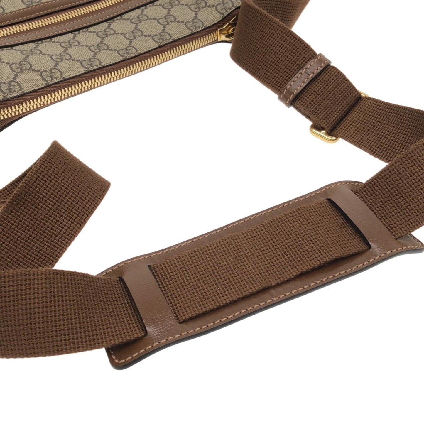 Gucci Beige Brown Gg Supreme Leather Shoulder Bag ( )