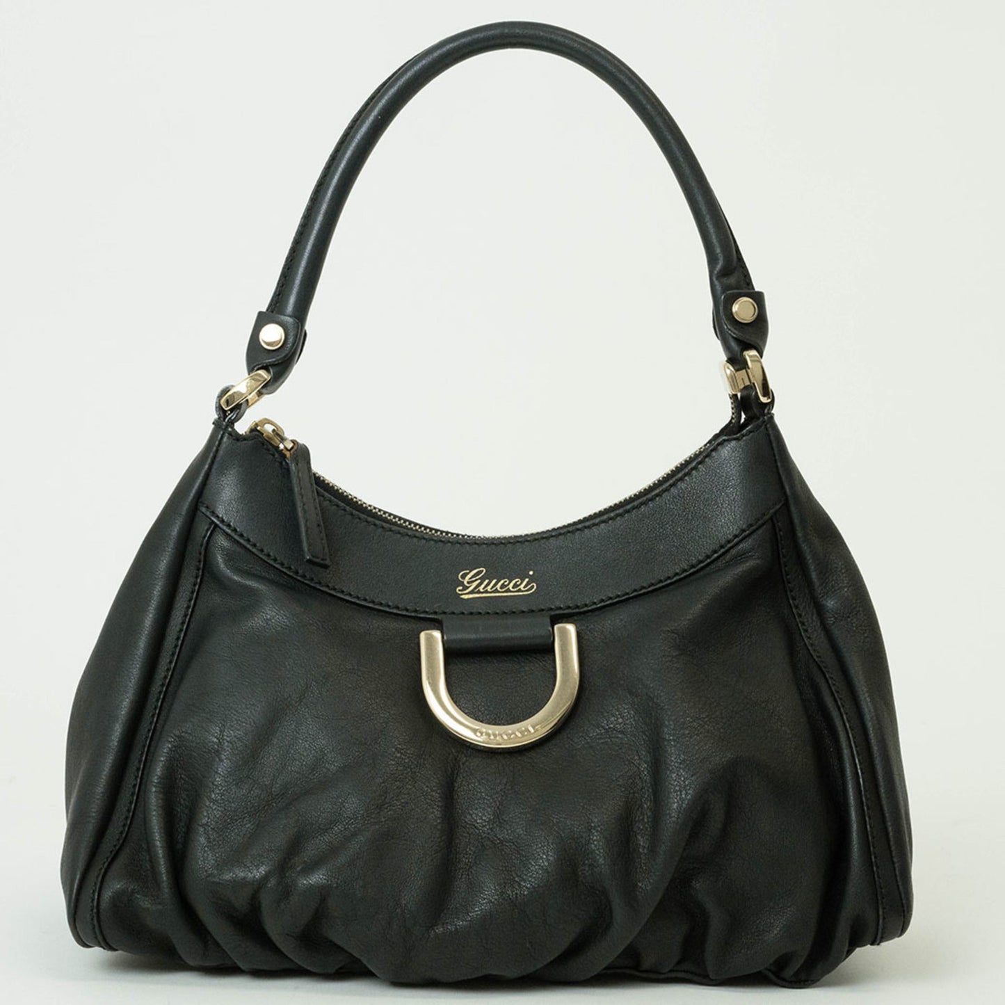 Gucci Abbey Black Leather Shoulder Bag