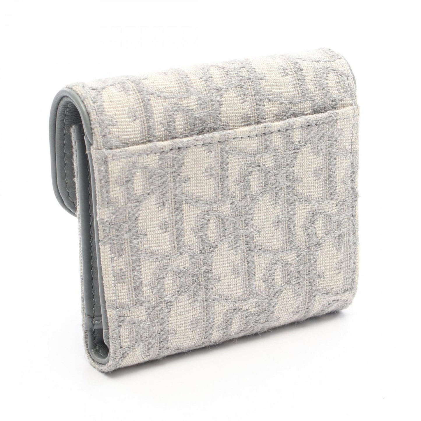 Christian Dior Gray Canvas Leather Wallet (Tri-Fold) ()
