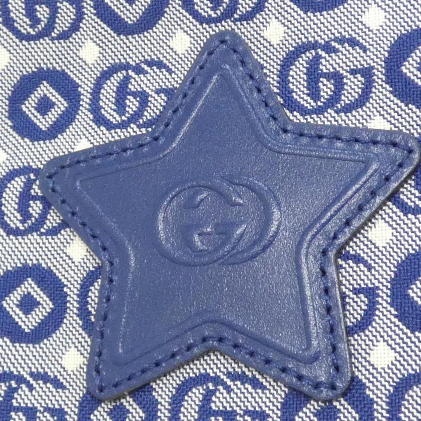 Gucci Blue White Jacquard Cotton Fanny Pack ( )