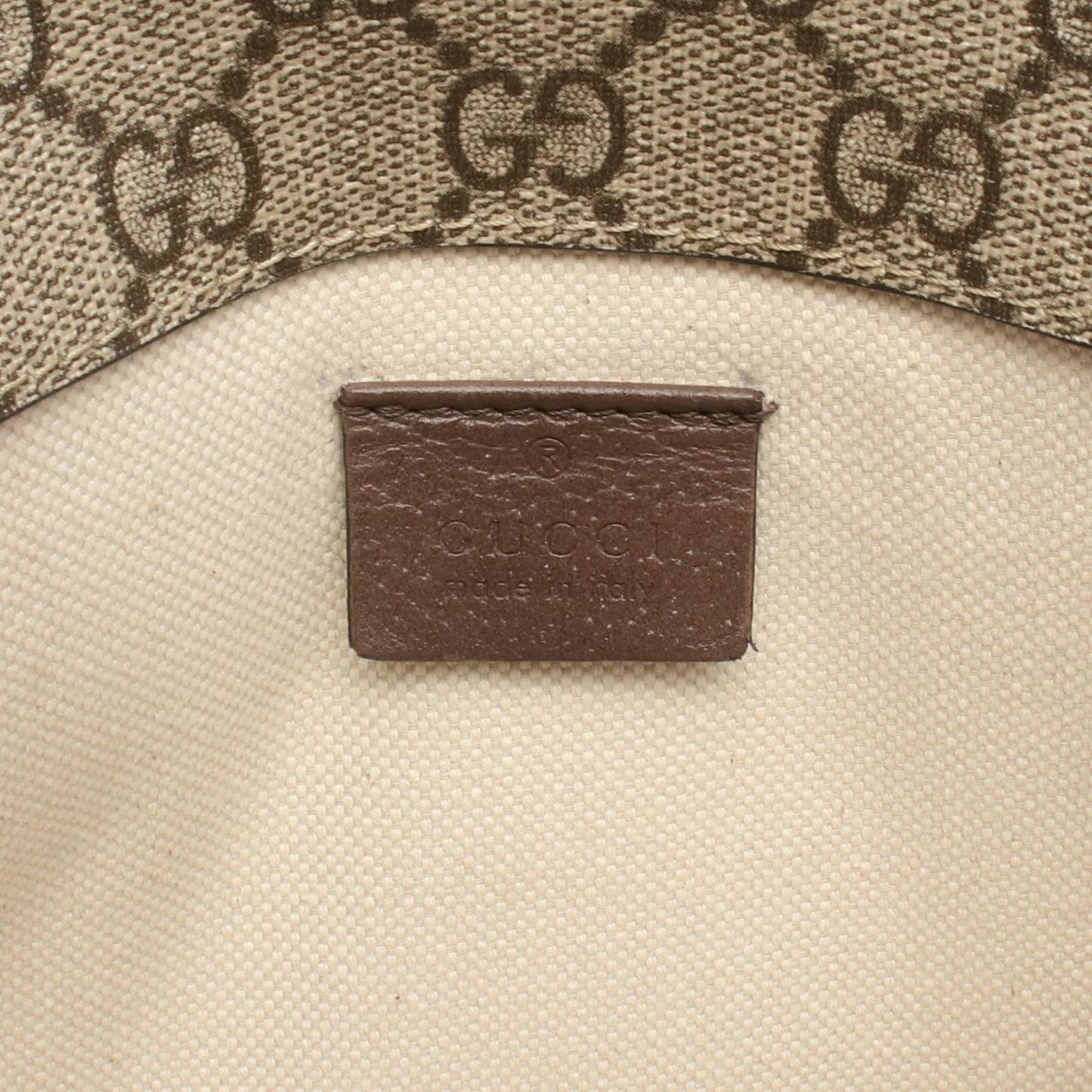 Gucci Beige Brown Pvc Coated Canvas Leather Fanny Pack ( )