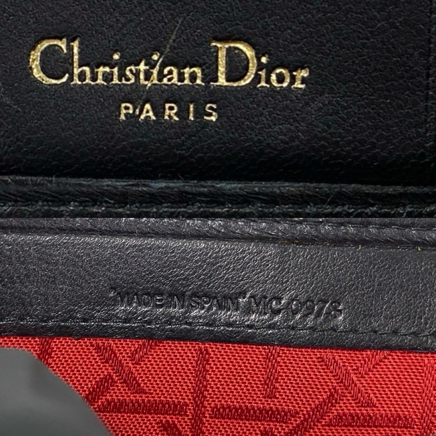 Christian Dior Black Leather Wallet (Tri-Fold) ()