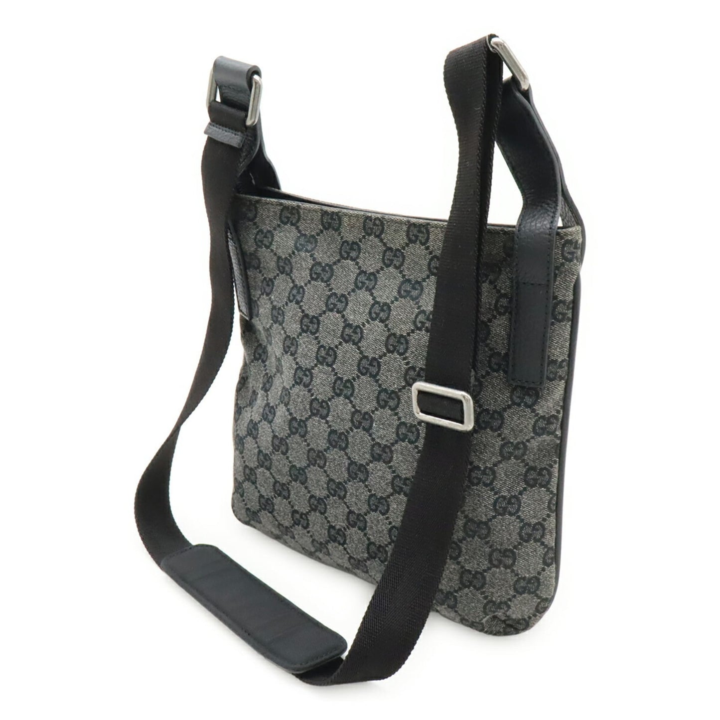 Gucci Dark Gray Gg Canvas Shoulder Bag ( )