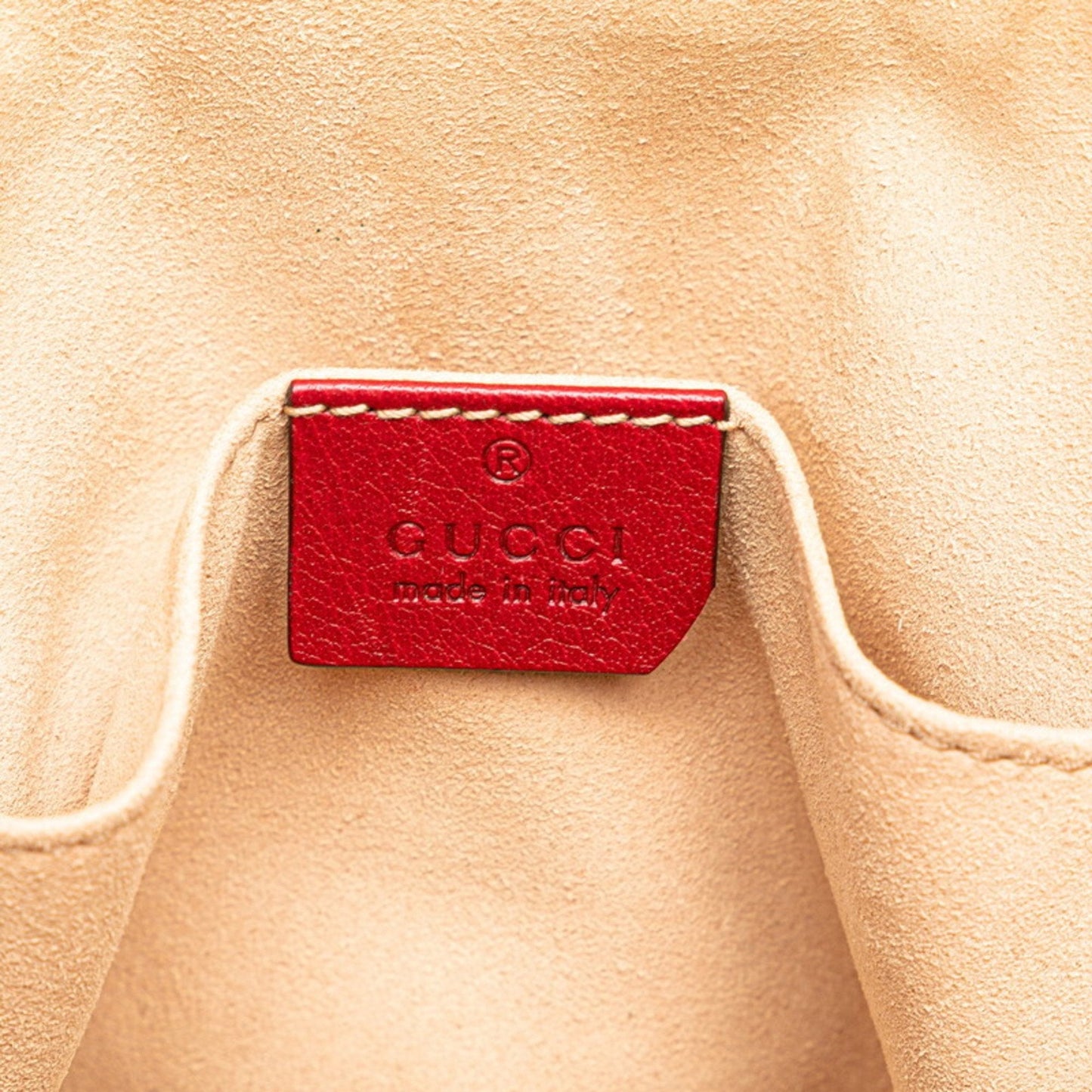 Gucci Blue Red Color Suede Leather Shoulder Bag ( )