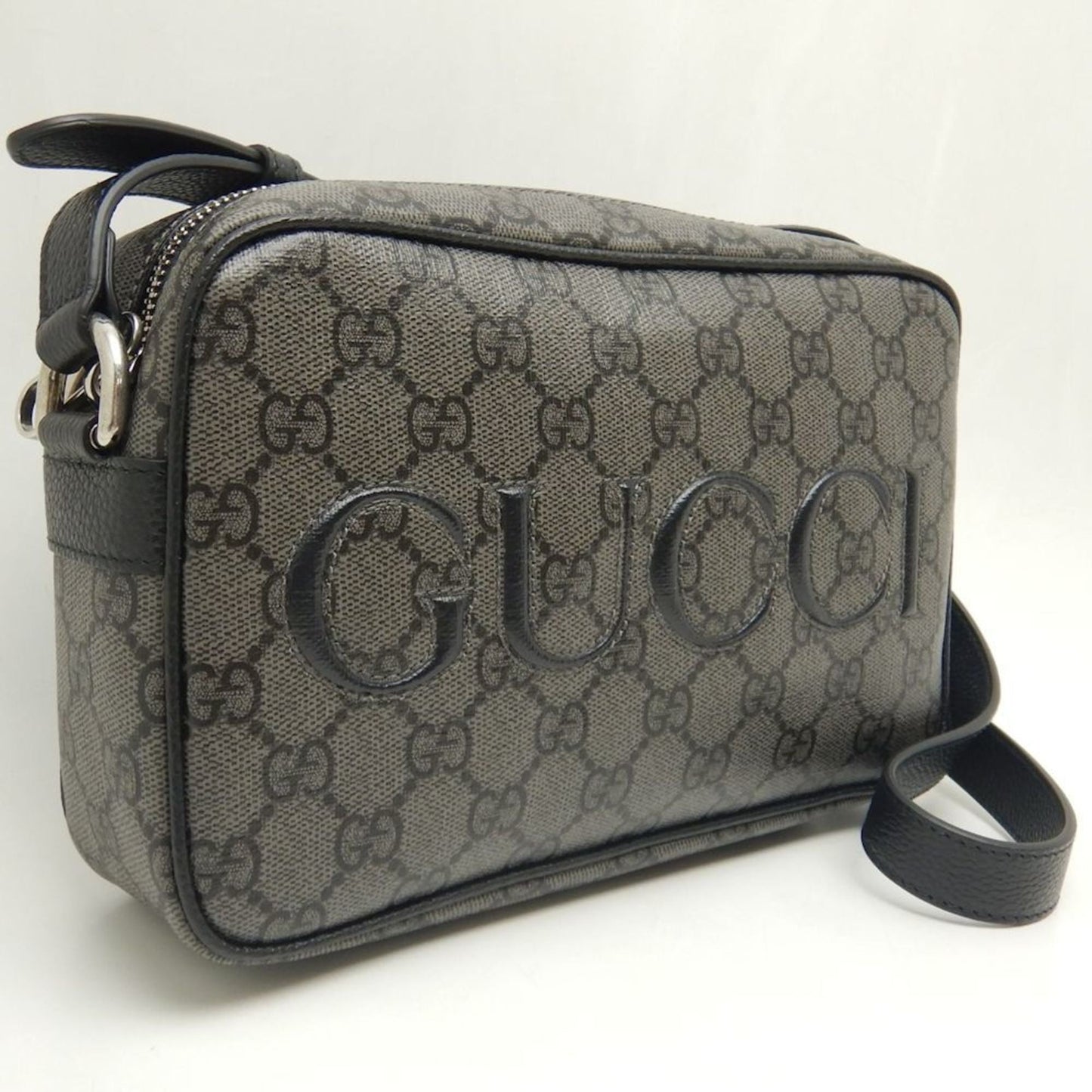 Gucci Black Gg Supreme Canvas Shoulder Bag ( )