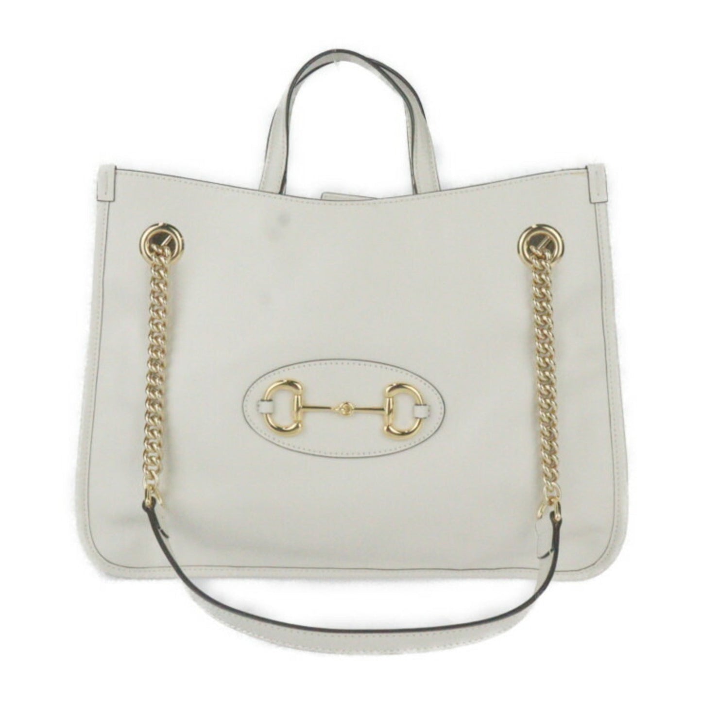 Gucci Ivory Leather Handbag Shoulder Bag Tote Bag