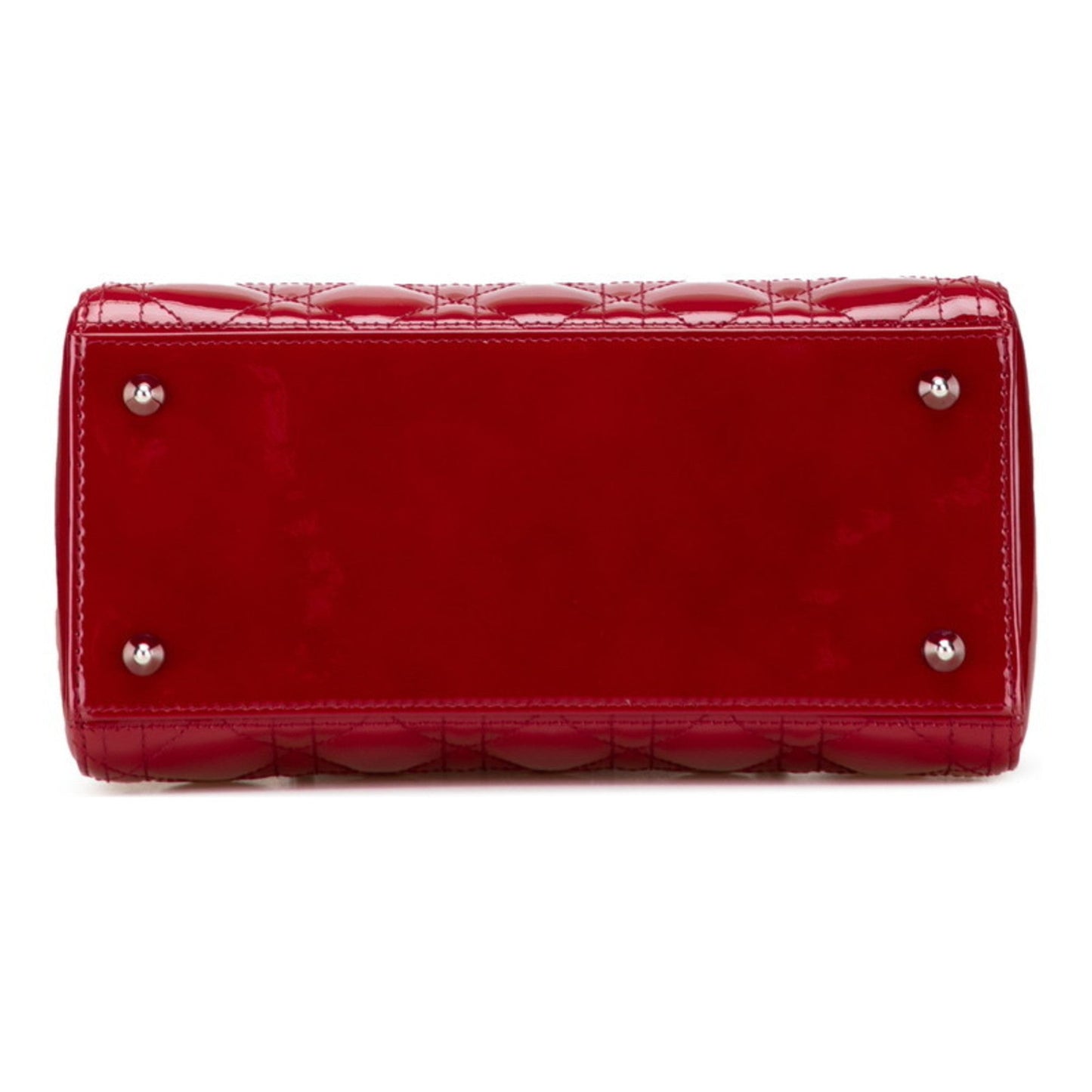 Christian Dior Lady Dior Red Color Patent Leather Handbag Shoulder Bag ()