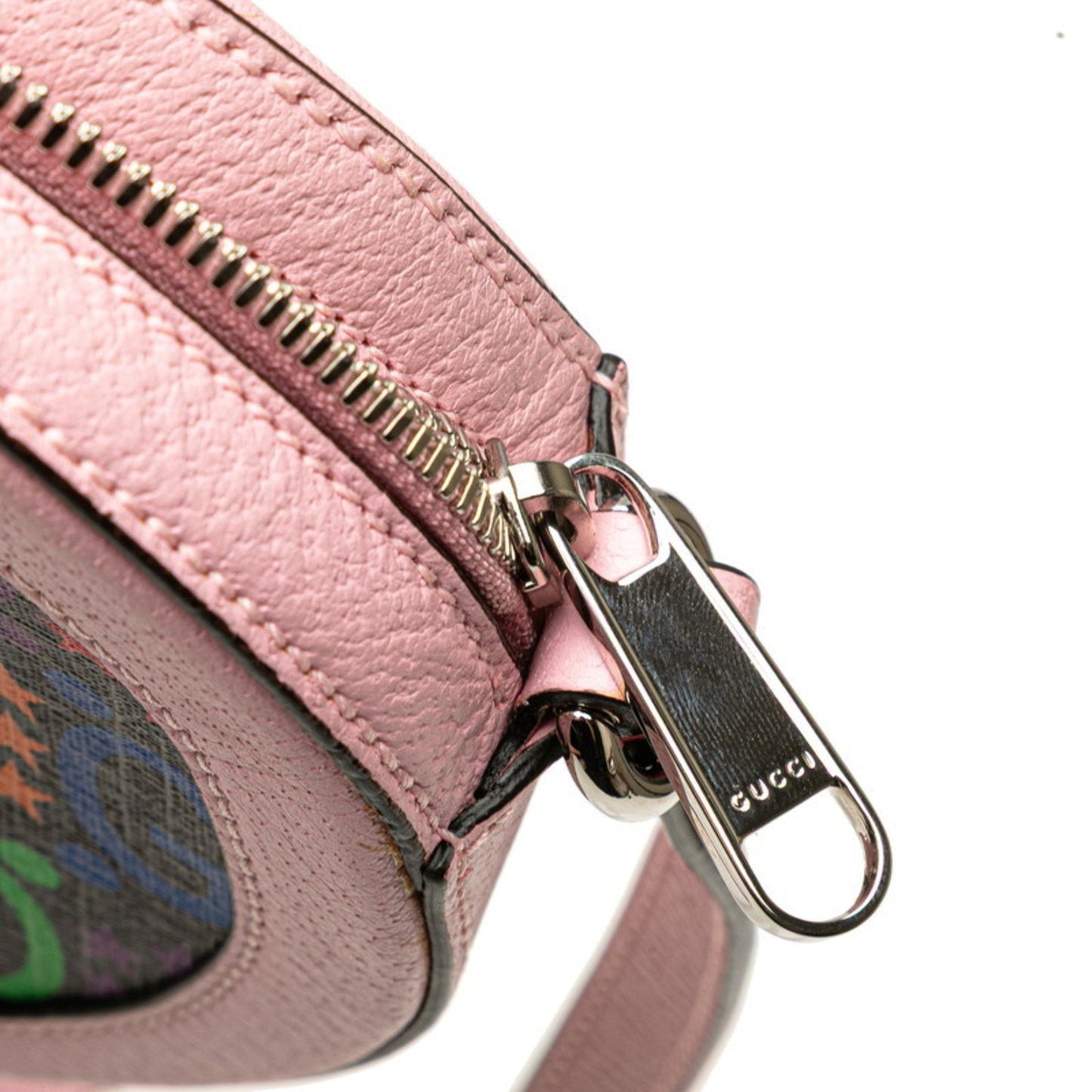 Gucci Black Multi-Color Pink Pvc Leather Shoulder Bag ( )