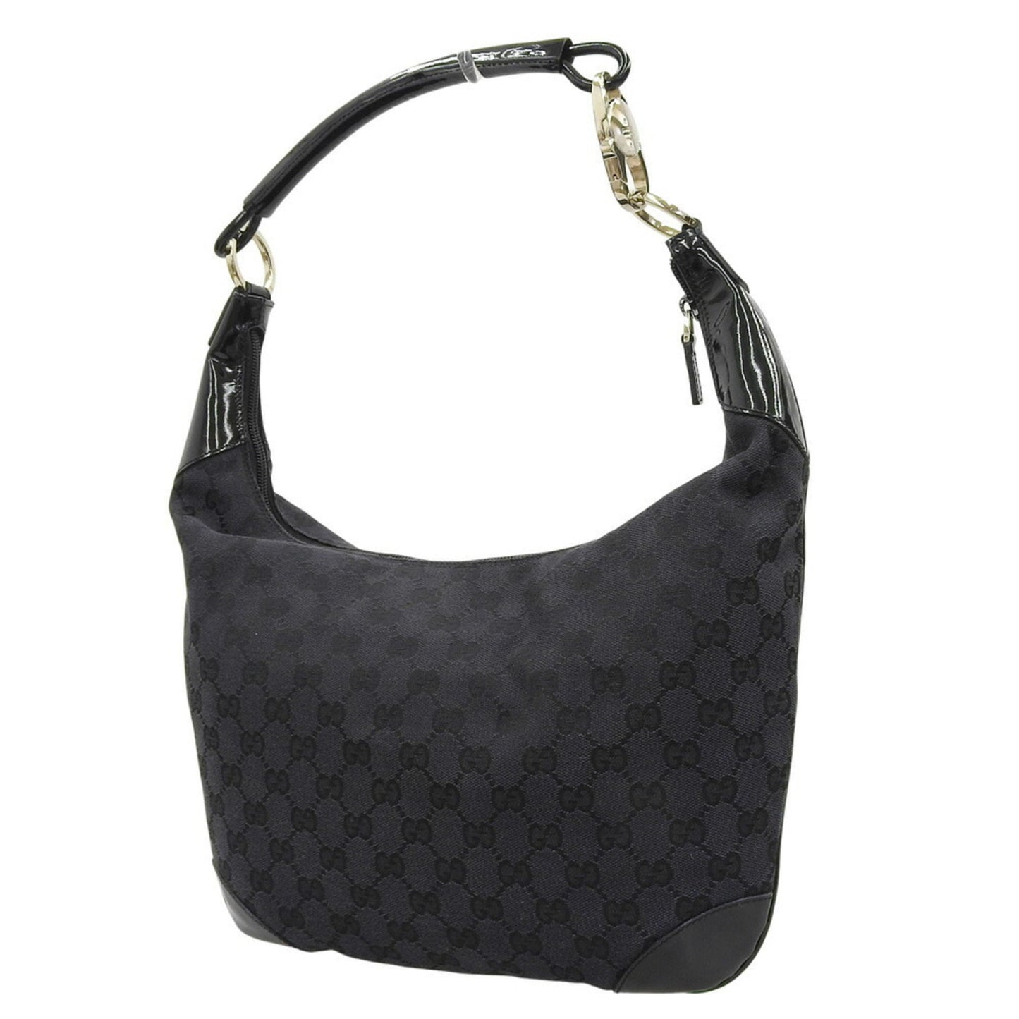 Gucci Black Gg Canvas Shoulder Bag ( )