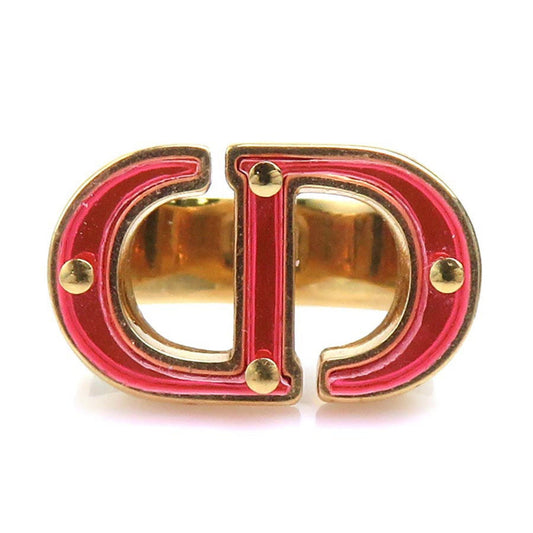 Christian Dior Gold Pink Metal Band Ring ()