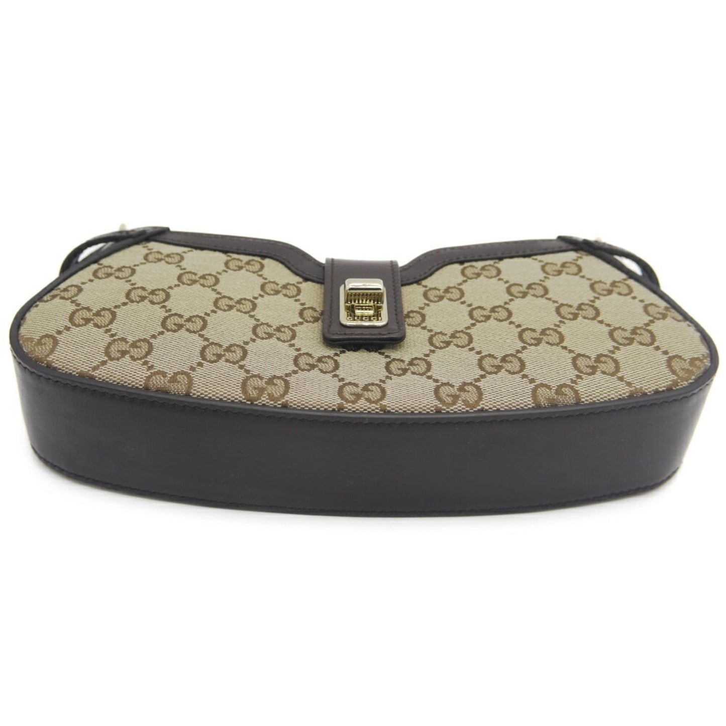 Gucci Beige Gg Canvas Leather Shoulder Bag ( )