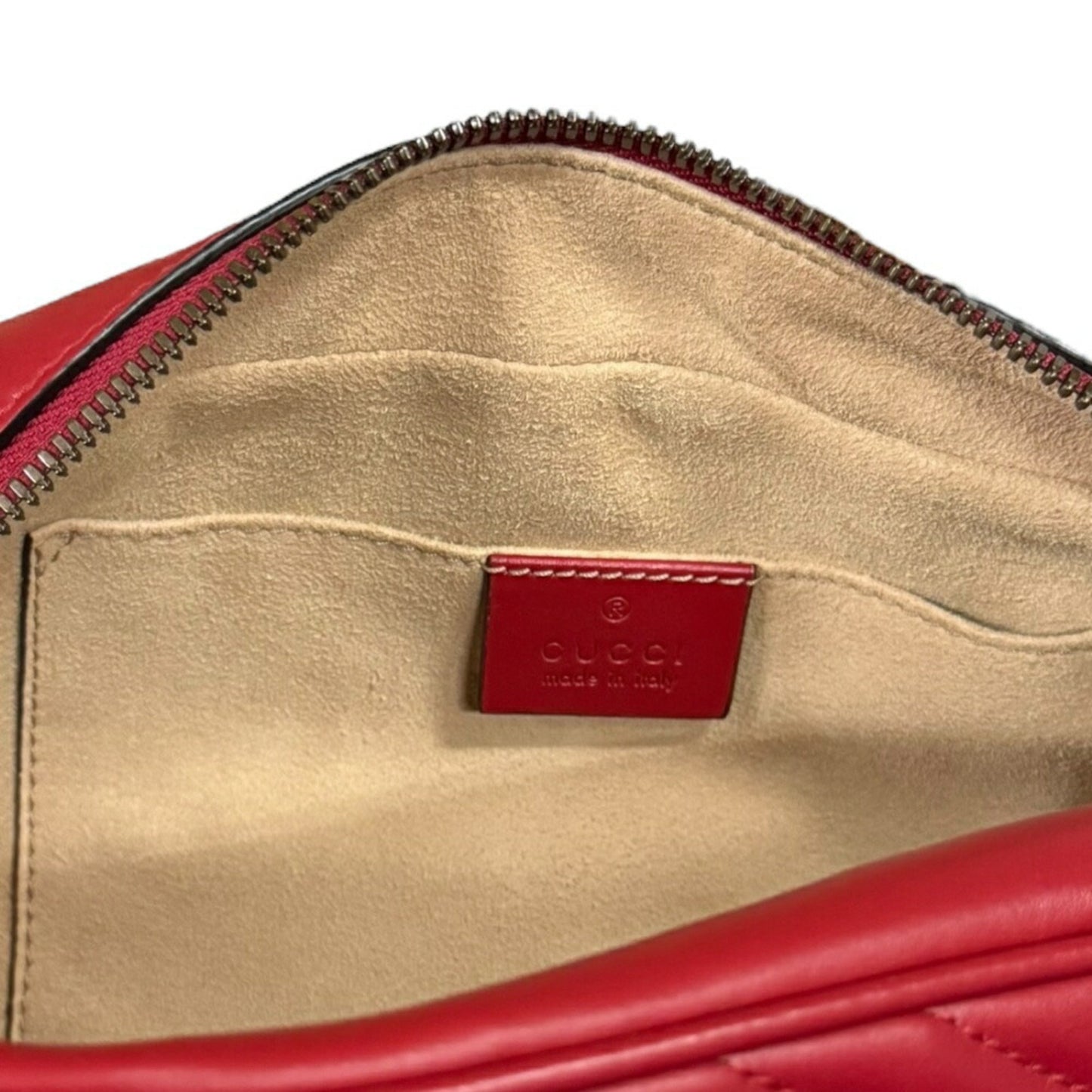 Gucci Gg Marmont Red Color Leather Shoulder Bag ( )