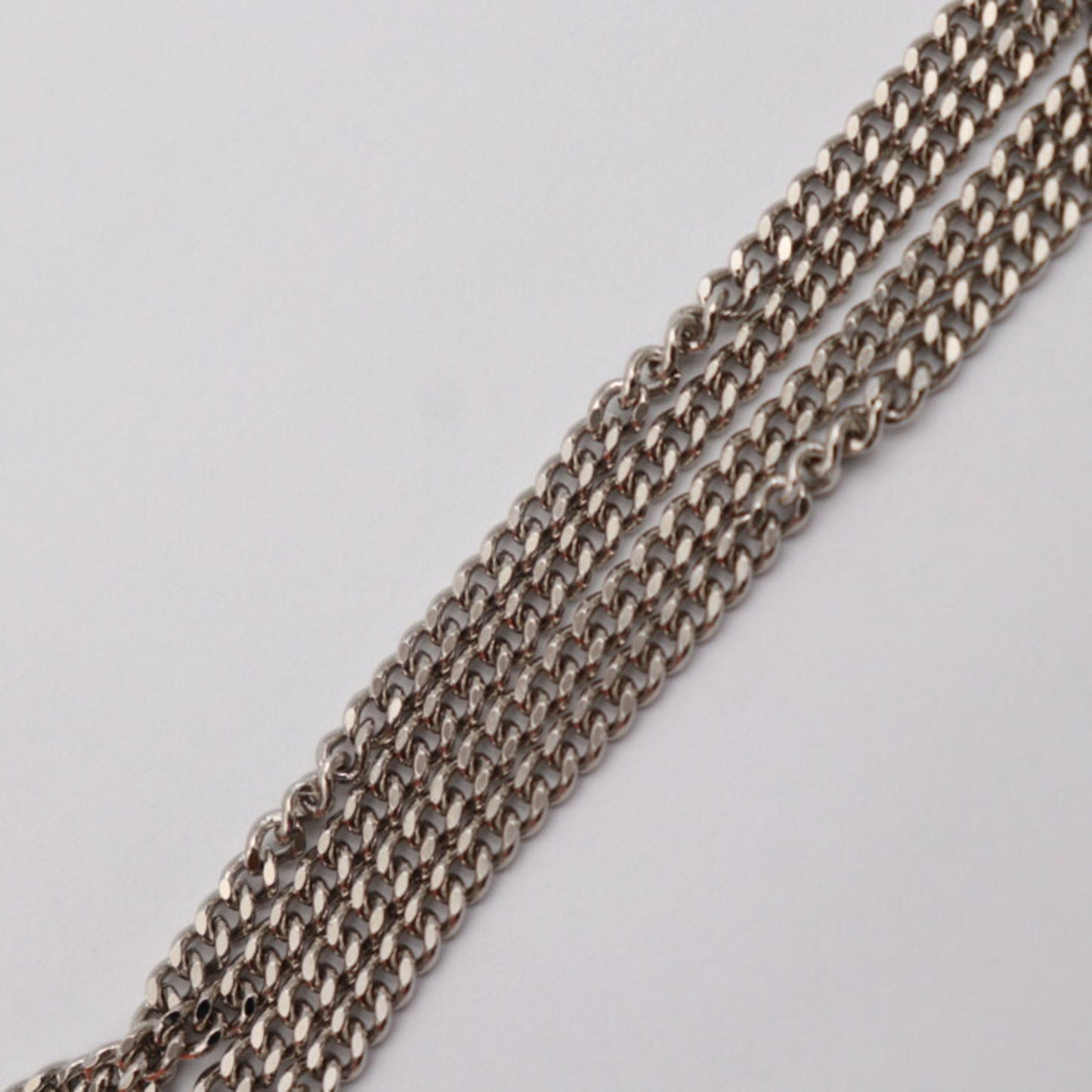 LOUIS VUITTON Collier Plate Damier Perforate Necklace M64191 Metal Silver Black Pendant