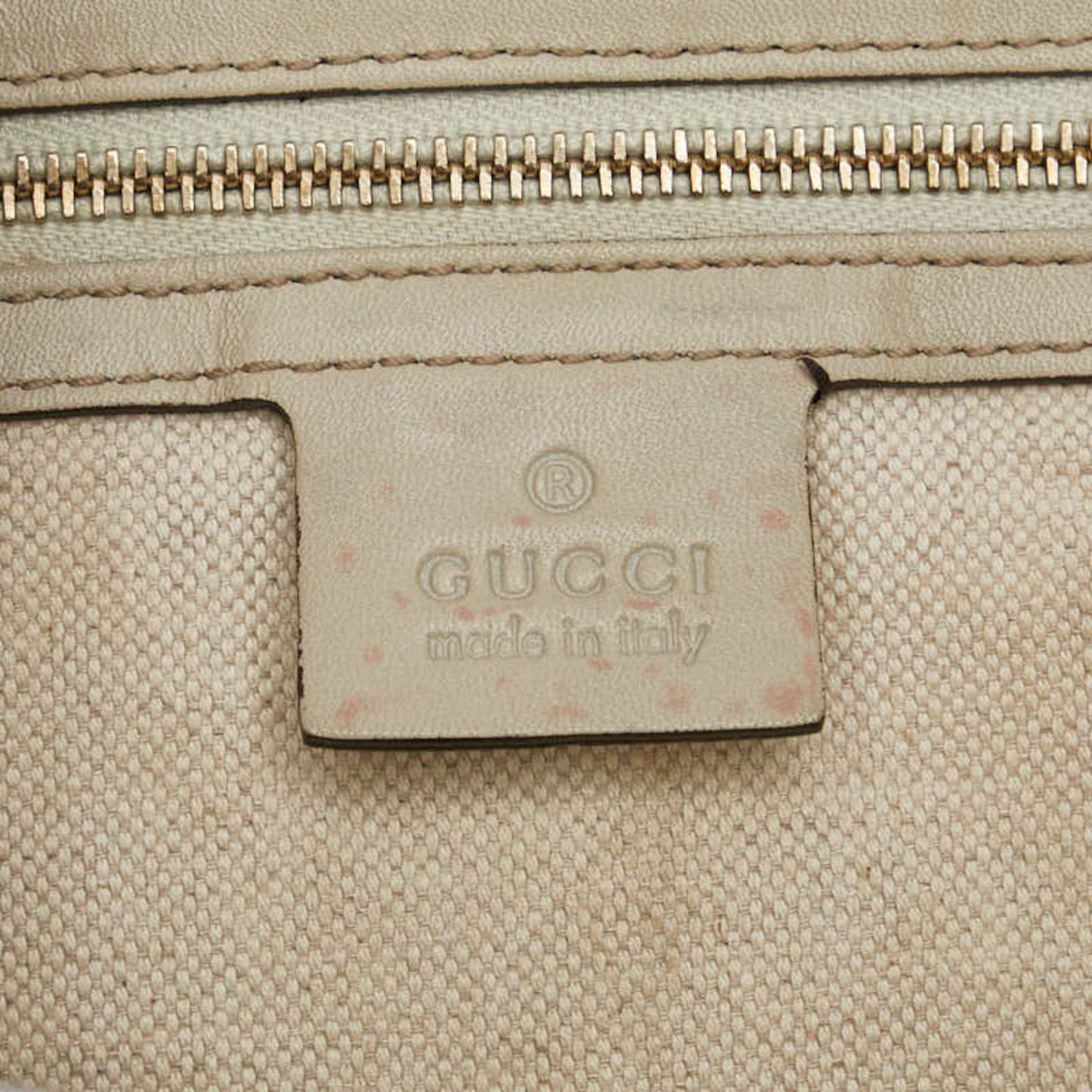 Gucci Gg Canvas Beige Gg Canvas Leather Shoulder Bag Tote Bag ( )
