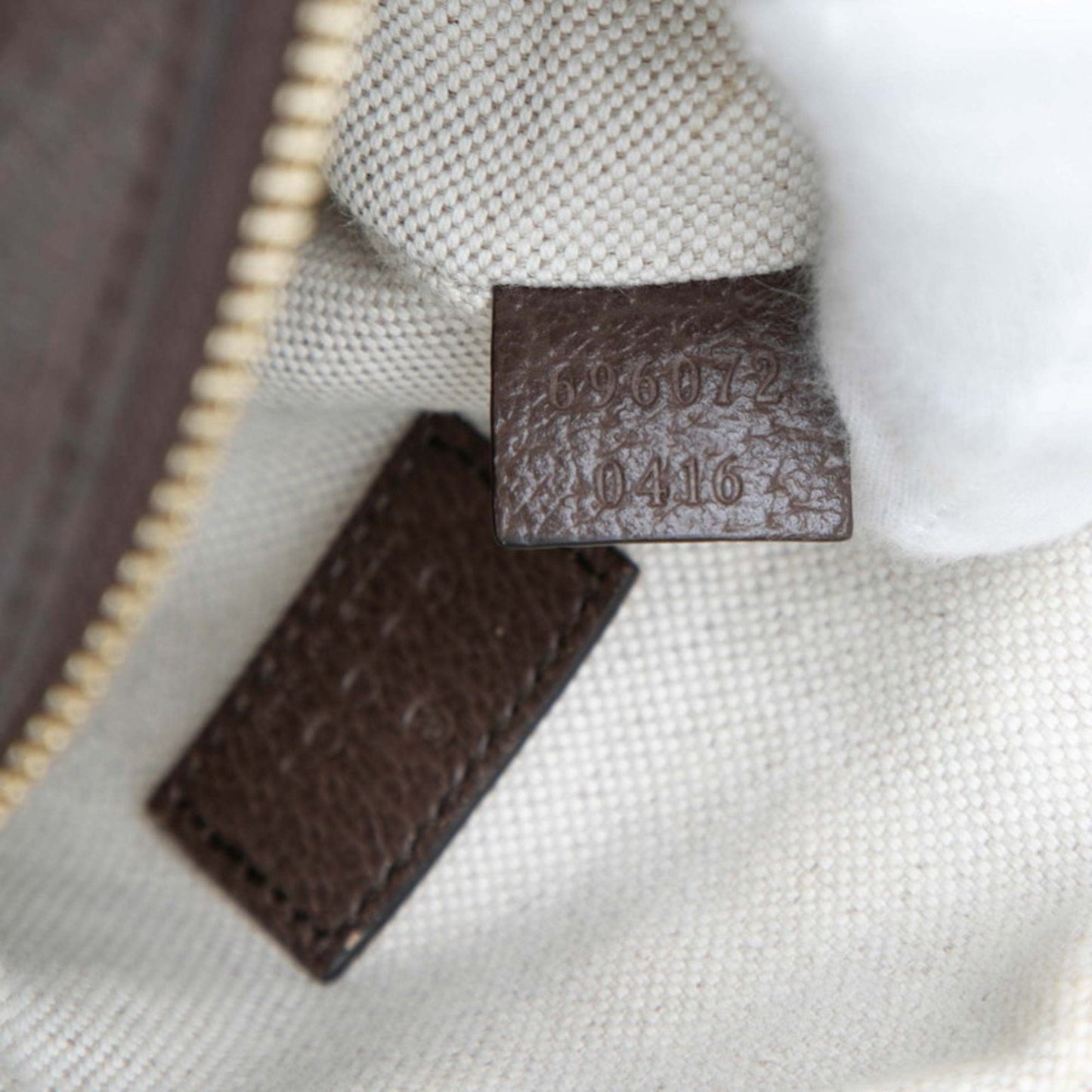 Gucci Beige Brown Canvas Leather Handbag Shoulder Bag ( )