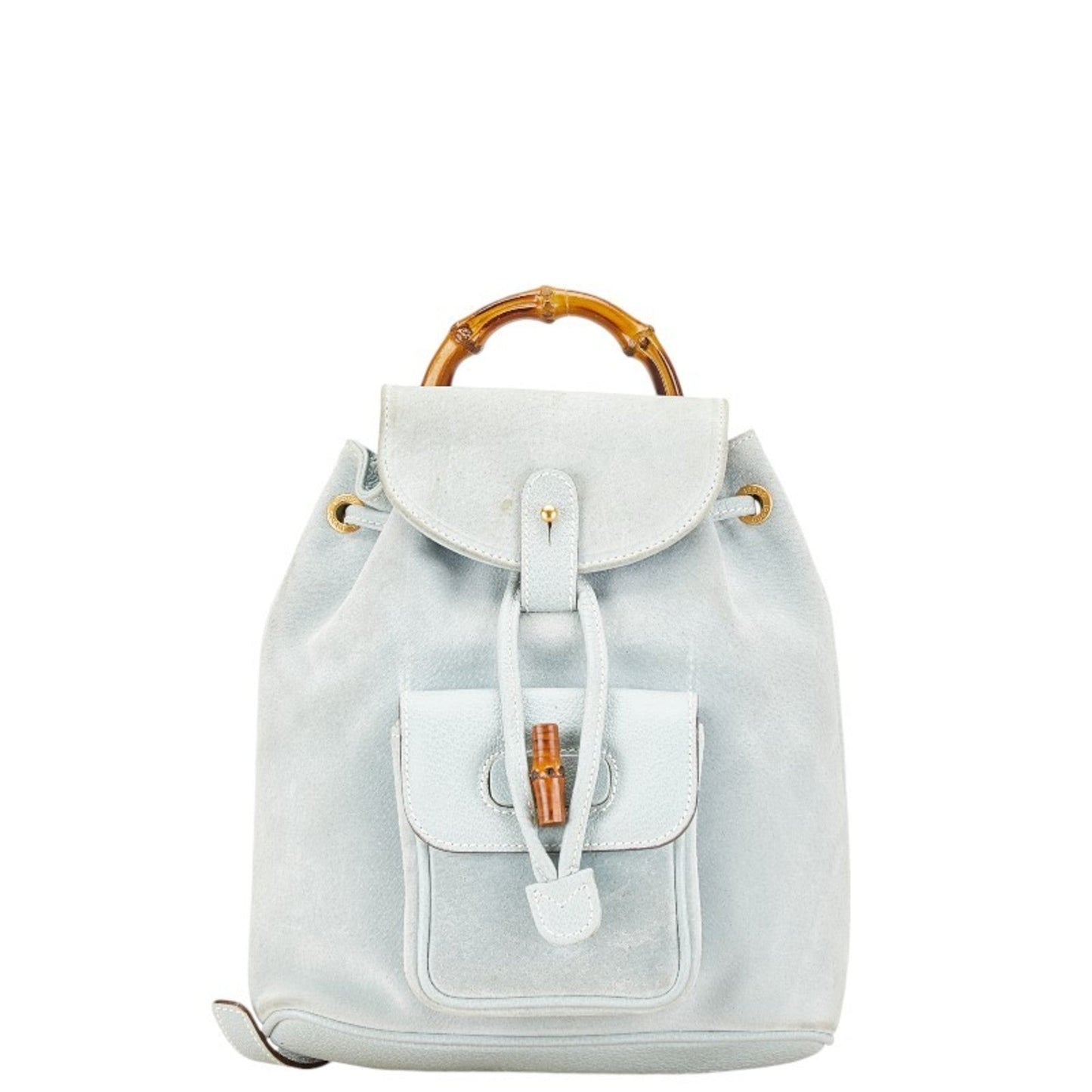 Gucci Light Blue Leather Suede Backpack ( )