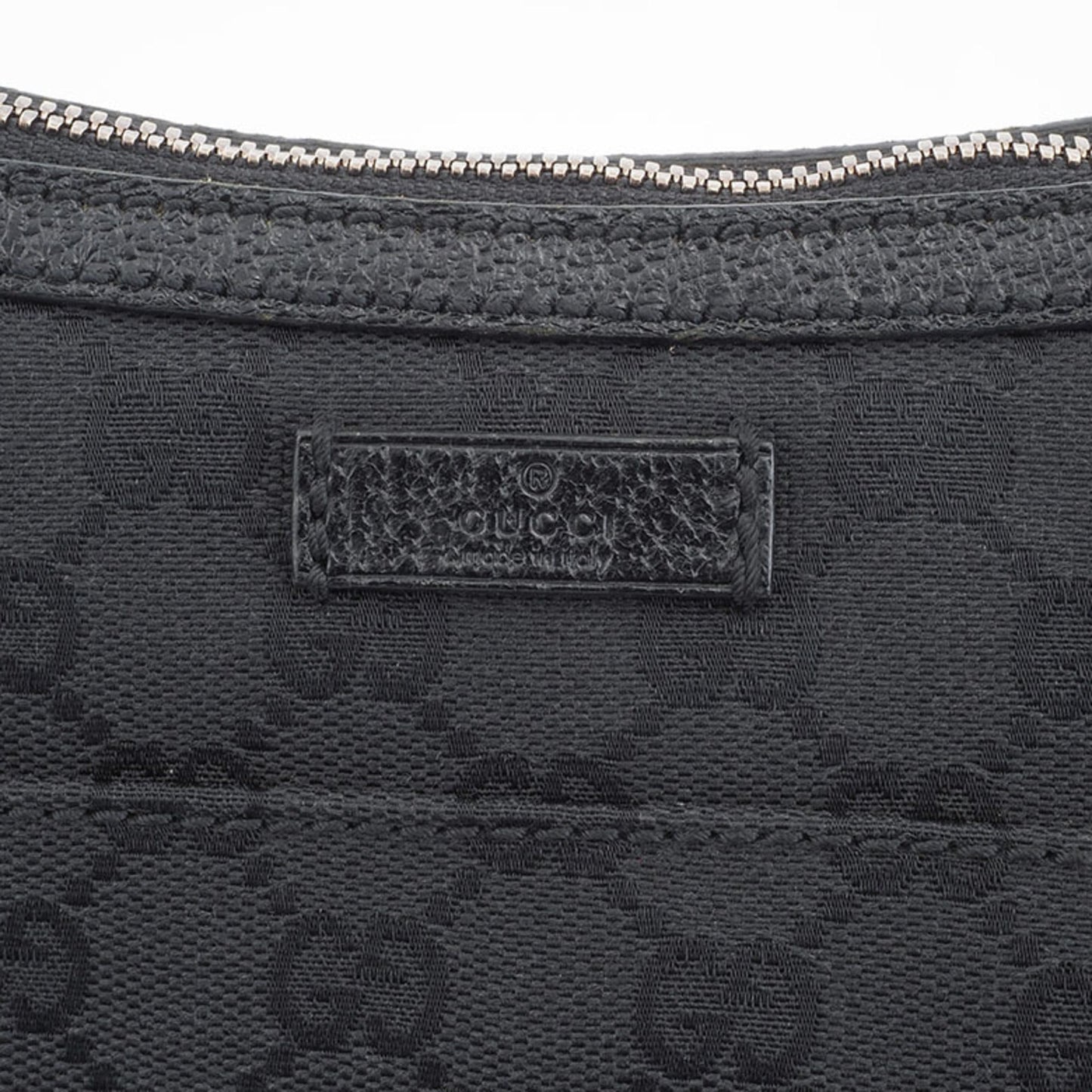 Gucci Gg Canvas Black Canvas Leather Shoulder Bag ( )