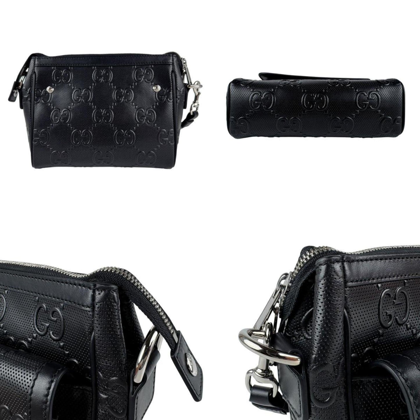 Gucci Black Leather Clutch Bag ( )
