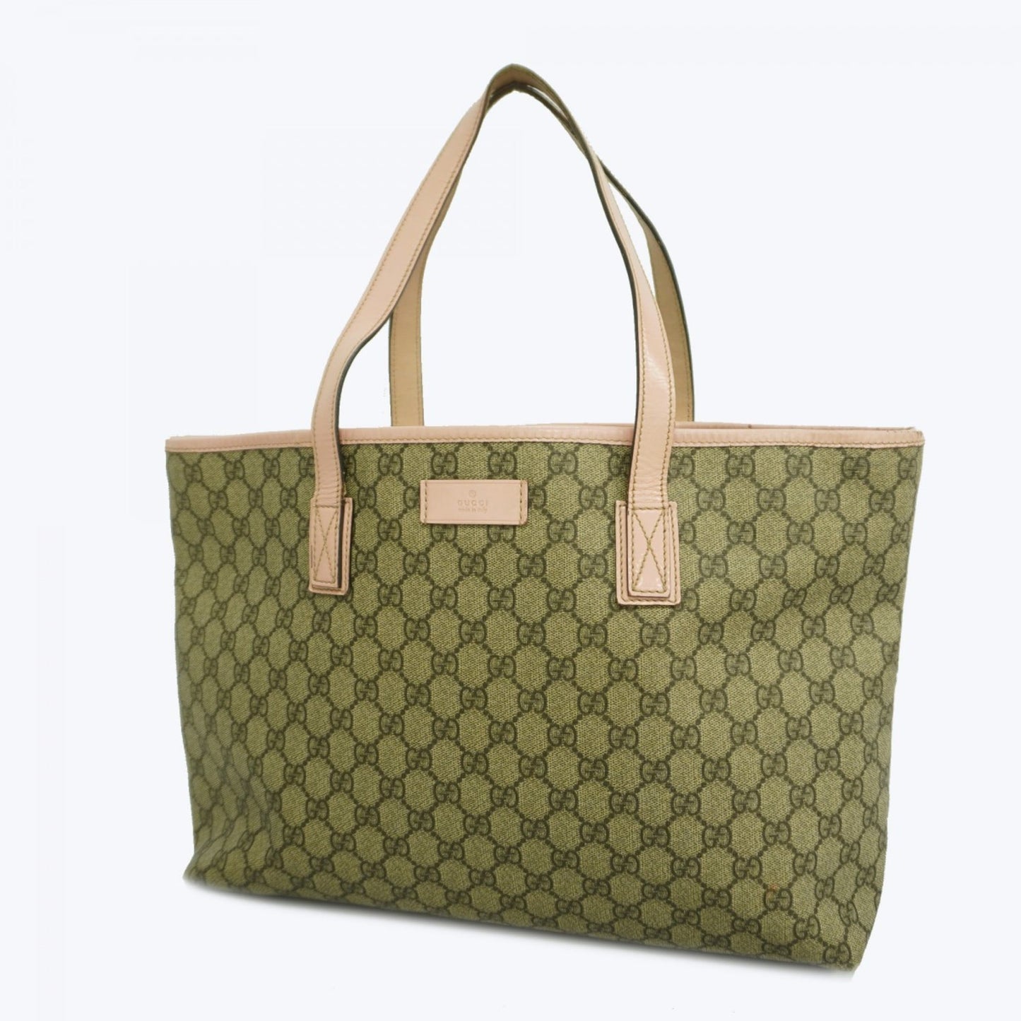 Gucci Brown Pink Pvc Tote Bag ( )