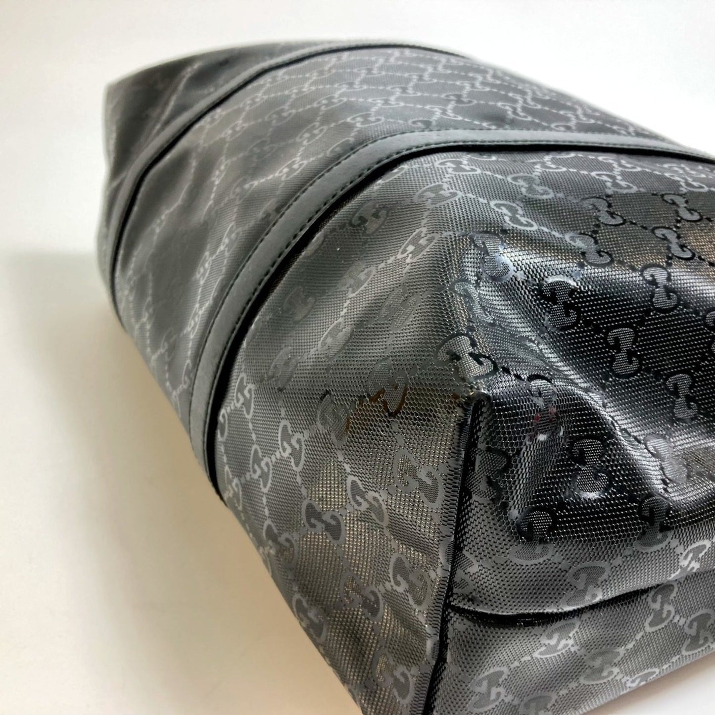 Gucci Black Gg Imprimé Tote Bag ( )