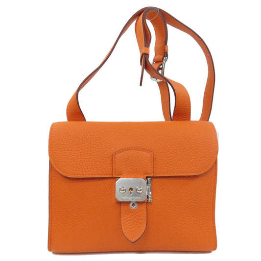 Hermes Orange Taurillon Clemence Leather Shoulder Bag ( )