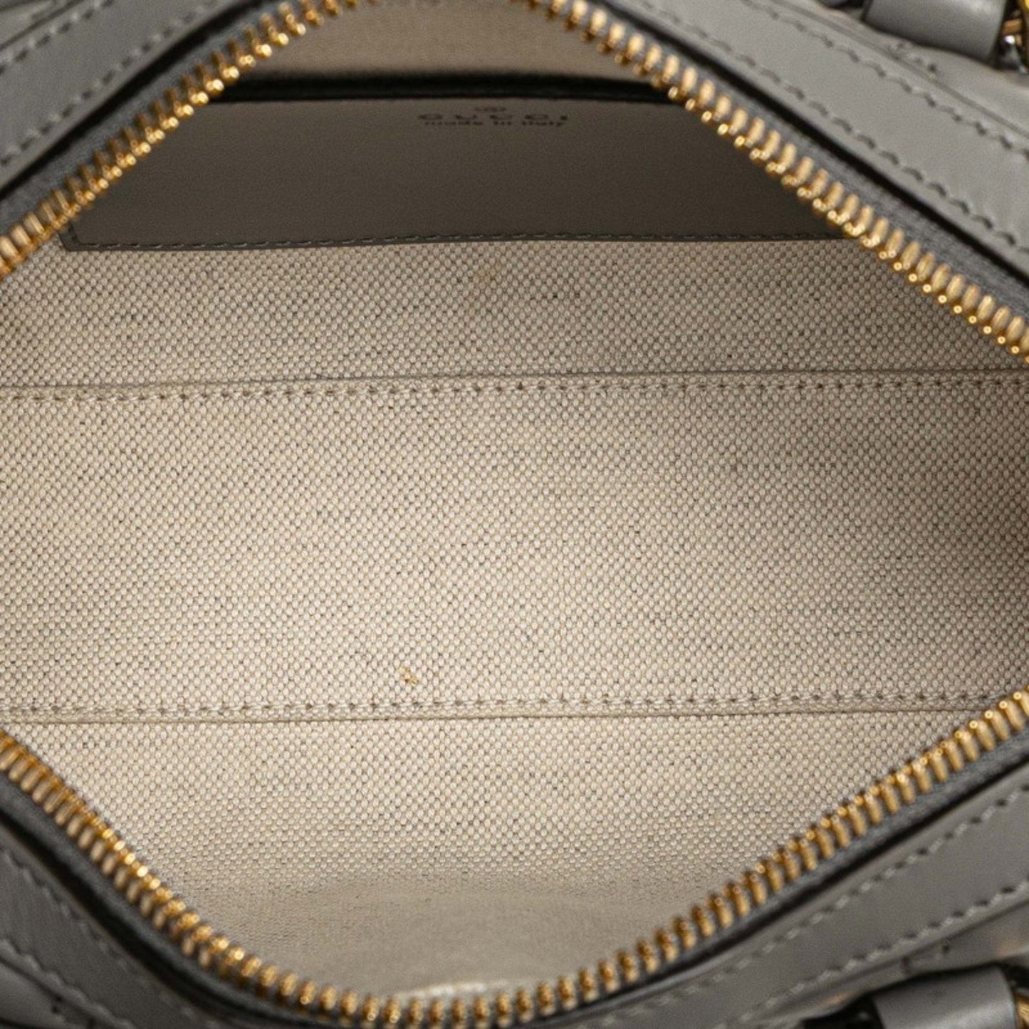 Gucci Gray Leather Boston Bag Shoulder Bag ( )