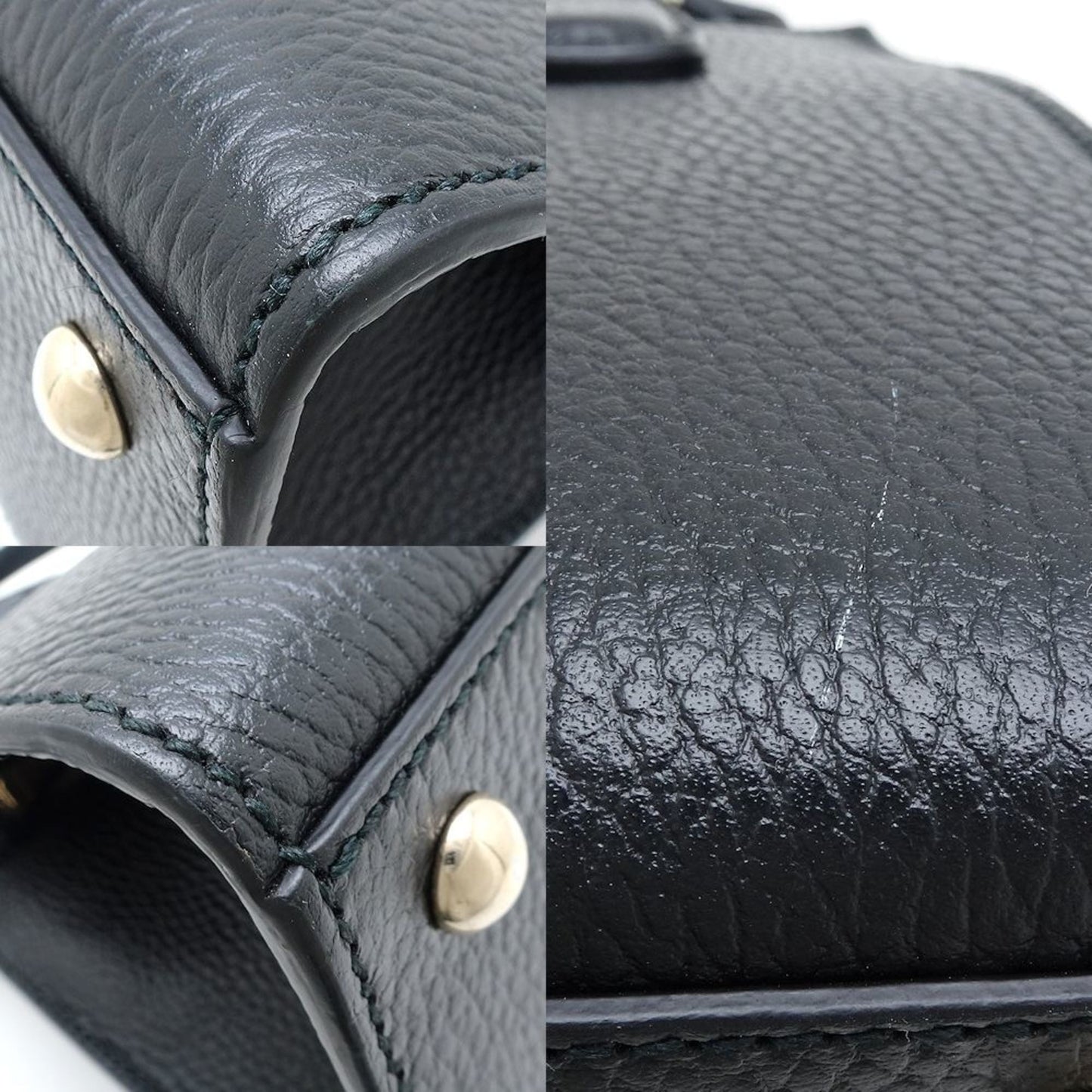 Gucci Black Leather Handbag Shoulder Bag
