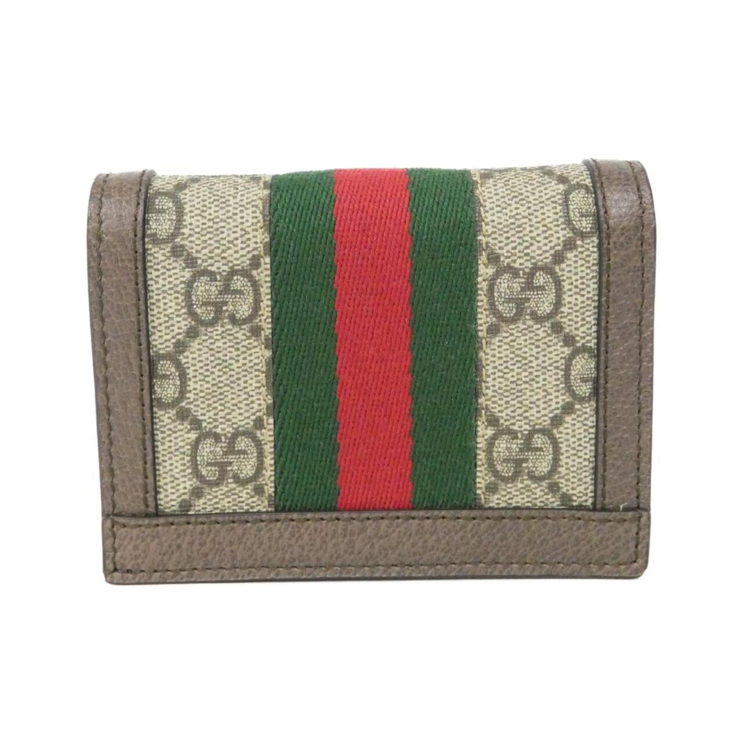 Gucci Beige Brown Gg Supreme Leather Wallet (Bi-Fold) ( )