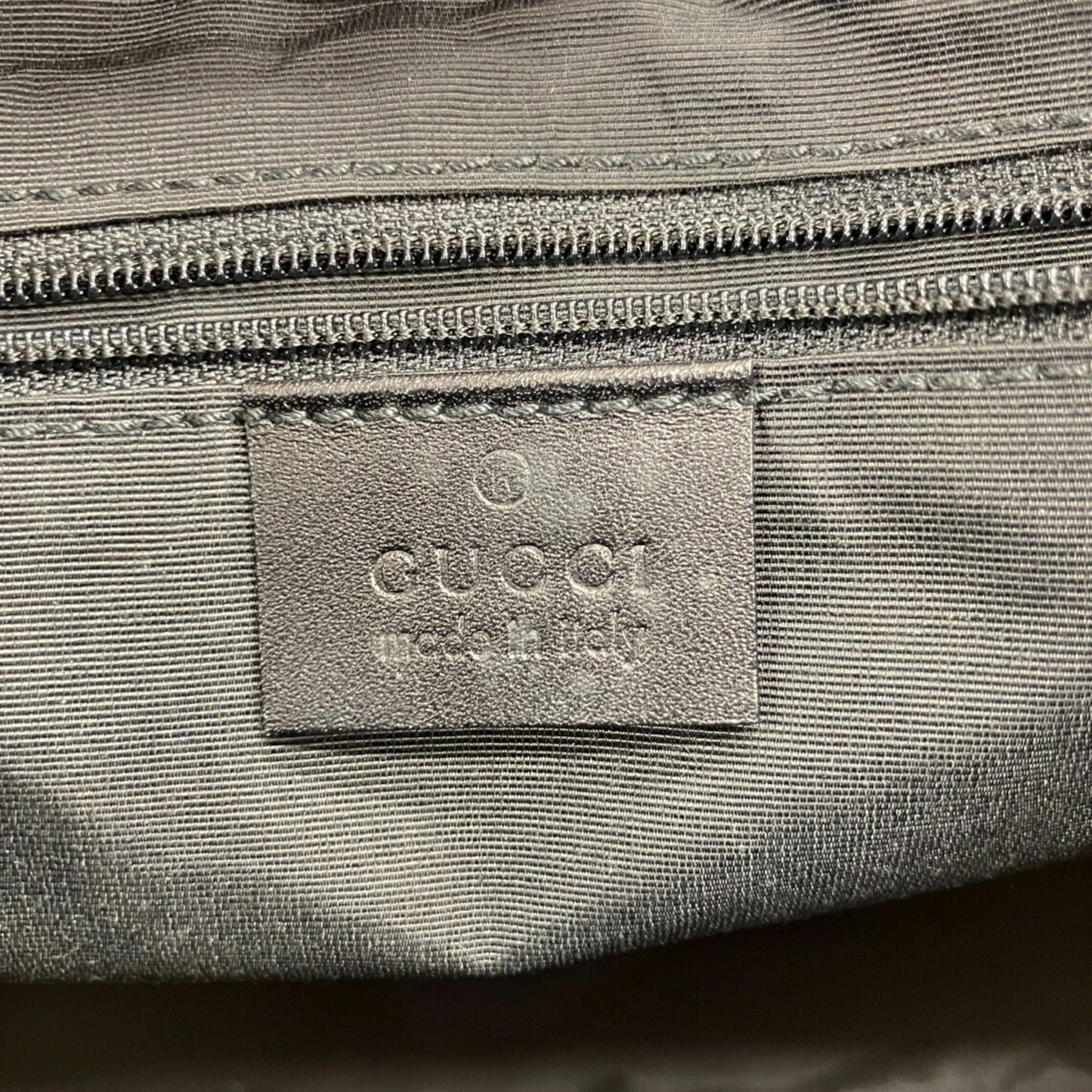 Gucci Black Canvas Leather Handbag ( )