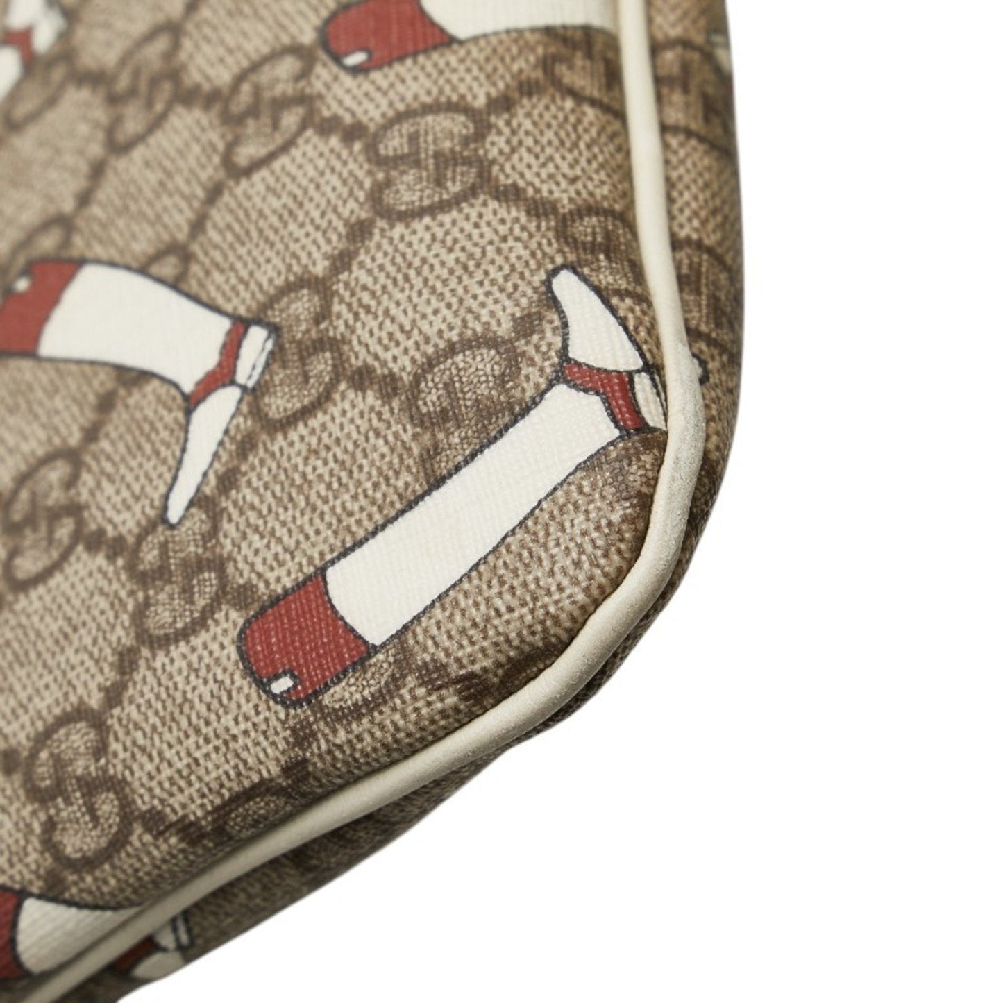 Gucci Beige Multi-Color Pvc Leather Shoulder Bag ( )