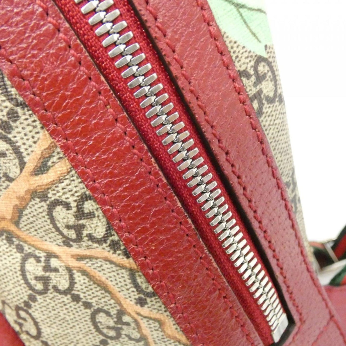 Gucci Beige Red Color Gg Supreme Backpack ( )
