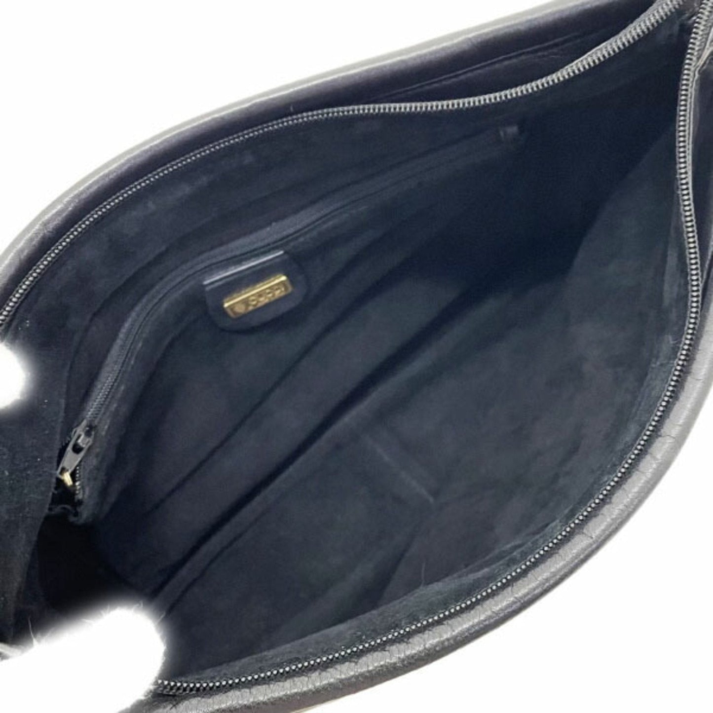 Gucci Black Leather Clutch Bag Pouch ( )
