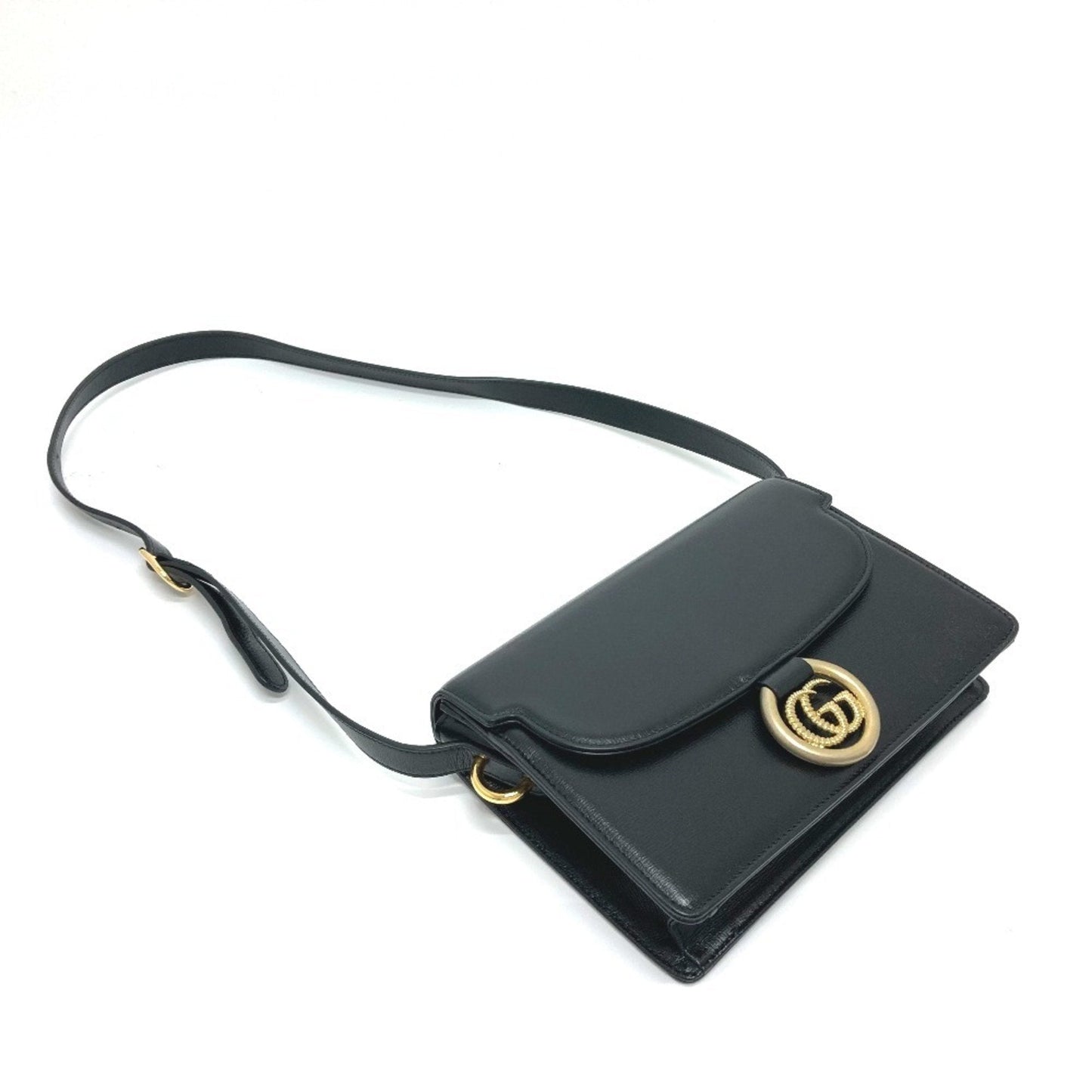 Gucci Black Leather Shoulder Bag ( )
