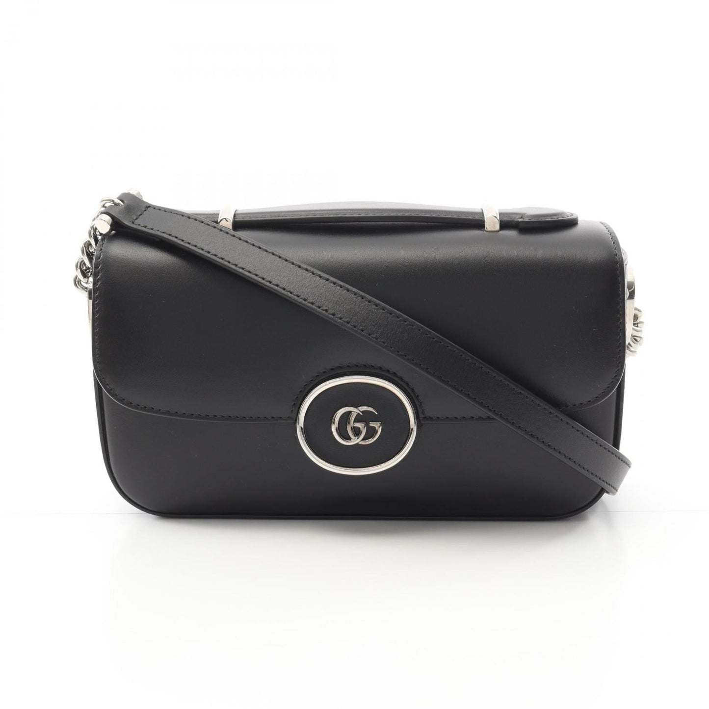 Gucci Black Leather Shoulder Bag ( )