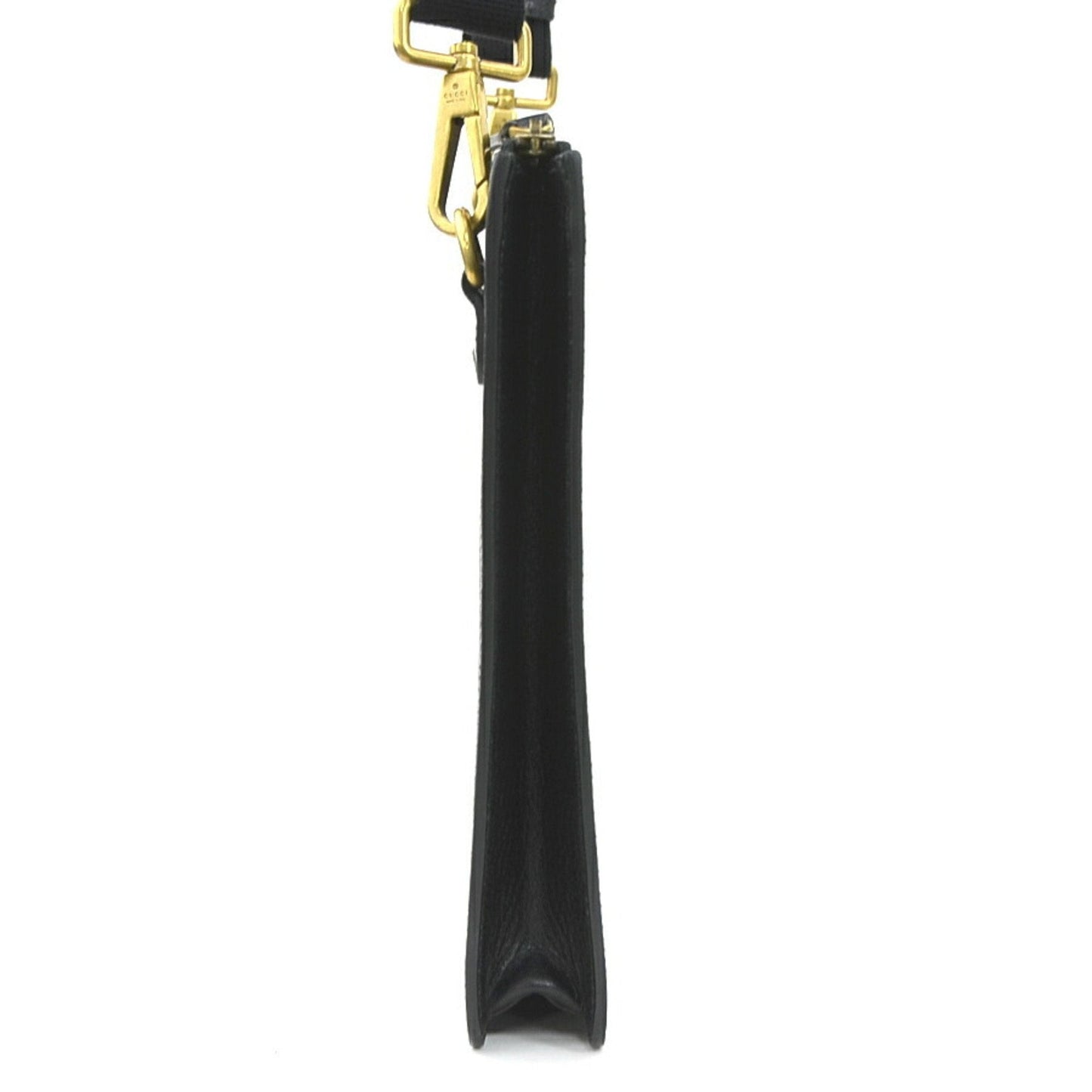Gucci Black Leather Clutch Bag Shoulder Bag ( )