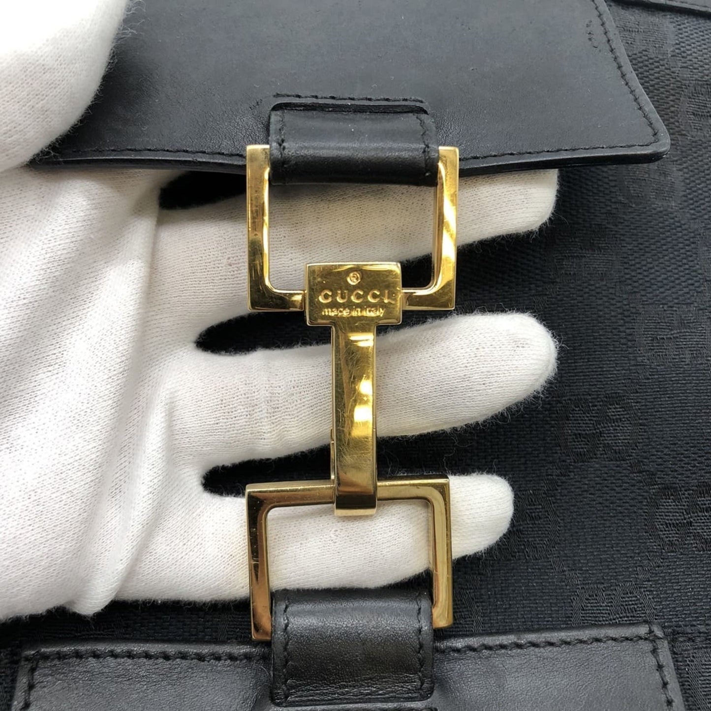 Gucci Gg Canvas Black Gg Canvas Shoulder Bag ( )