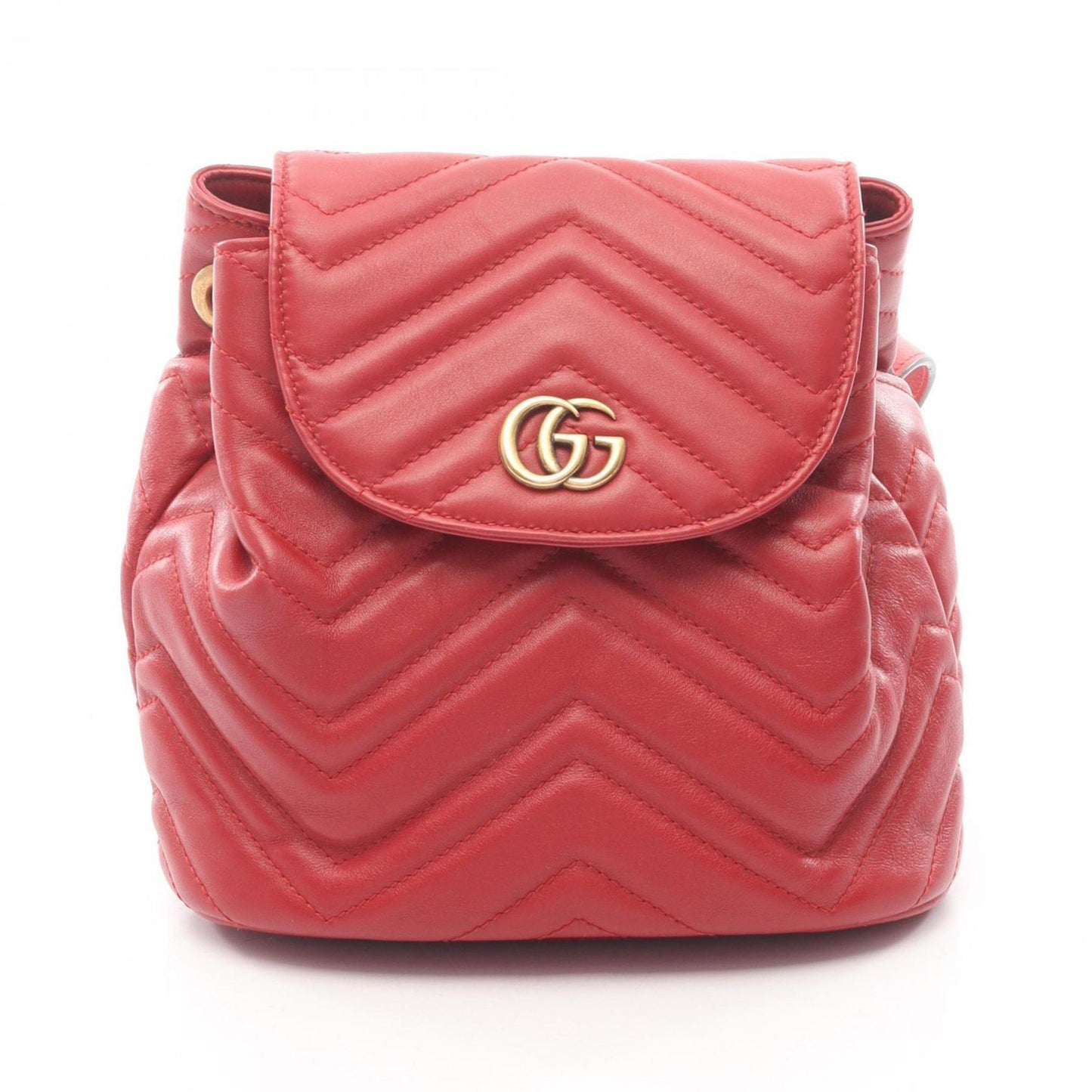 Gucci Red Color Leather Backpack ( )