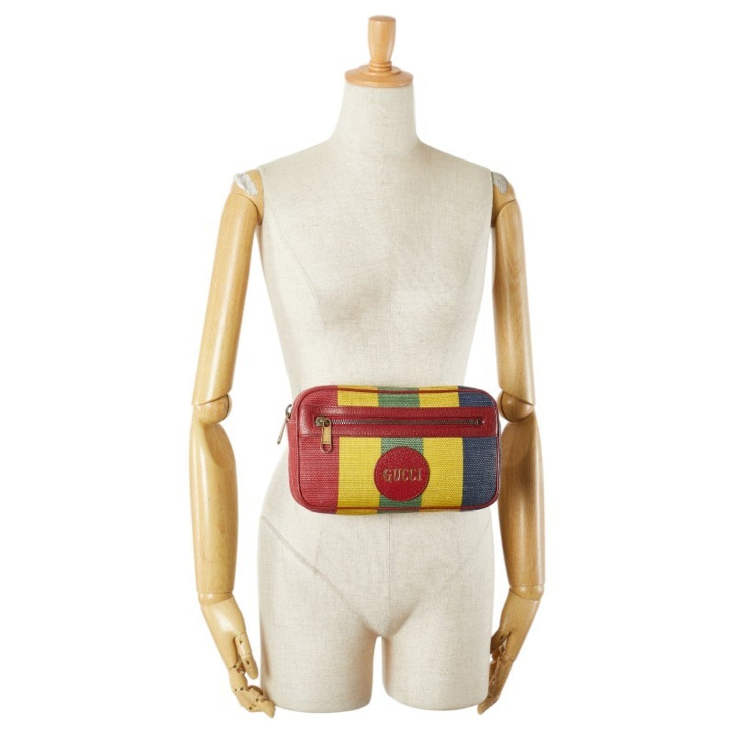 Gucci Multi-Color Canvas Leather Sling Bag ( )