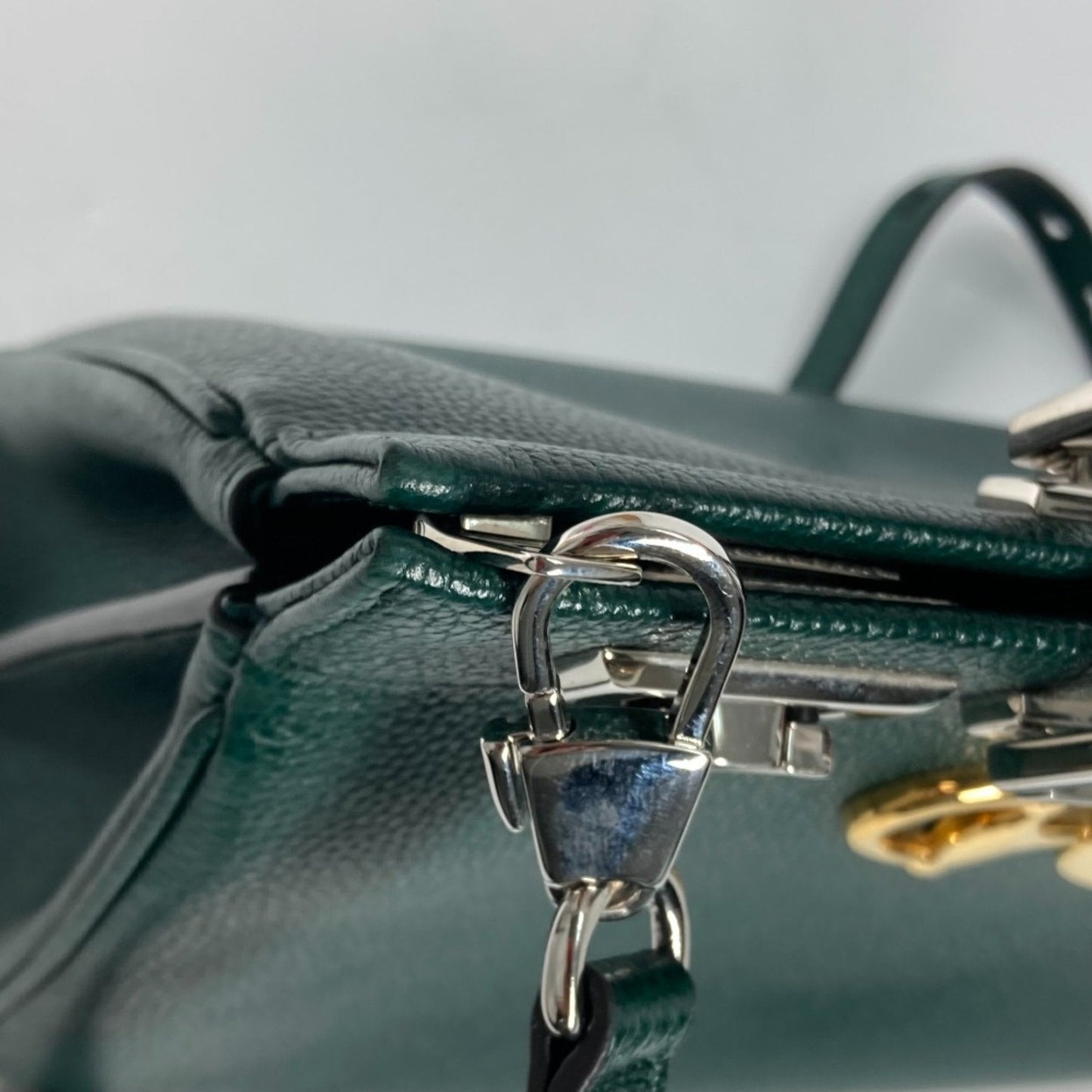 Gucci Green Leather Handbag Shoulder Bag ( )