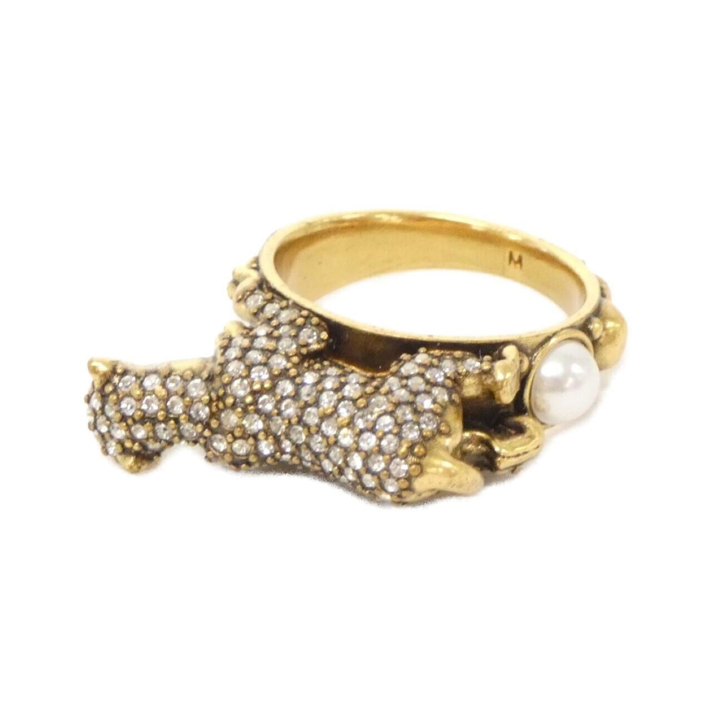 Christian Dior Clear White Band Ring ()