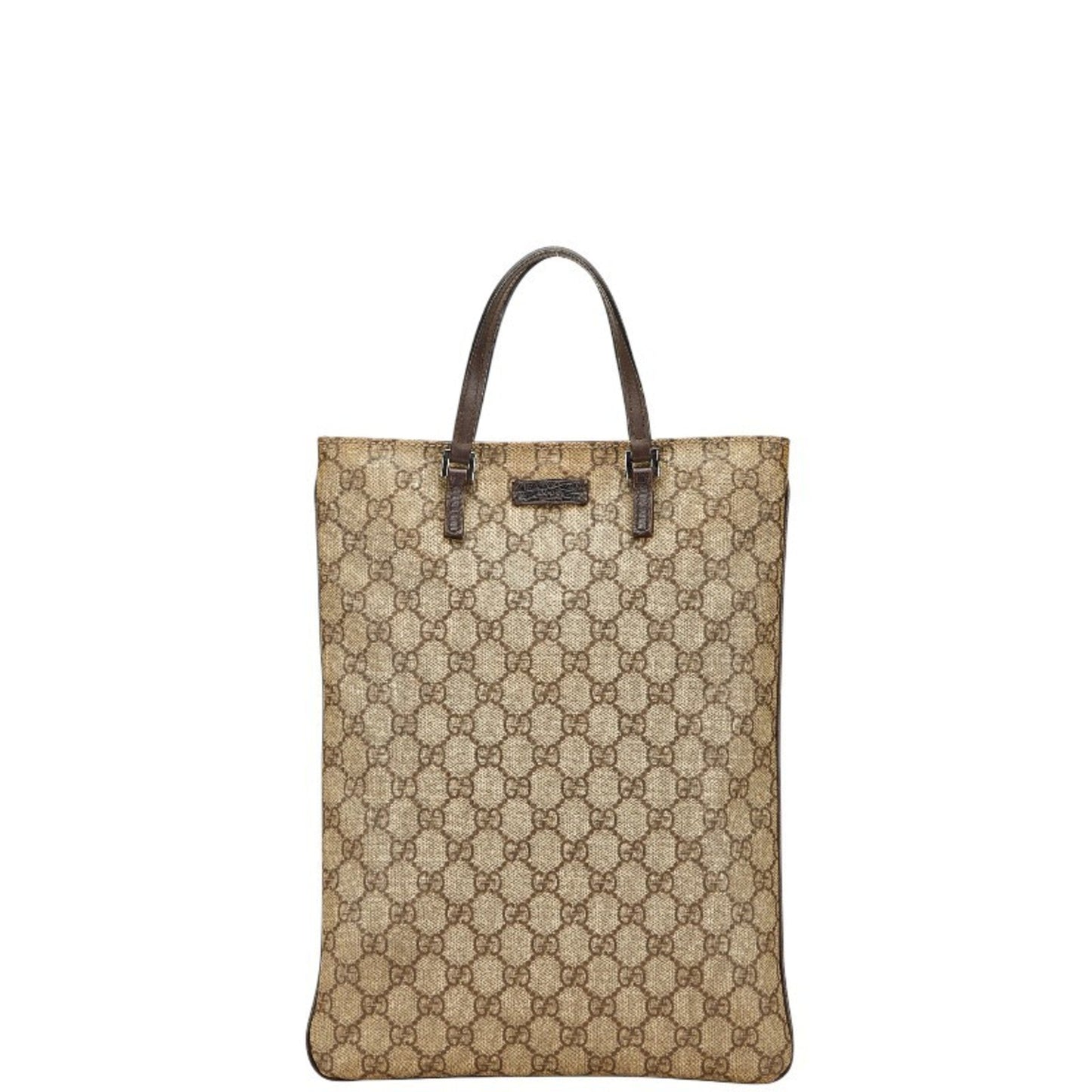 Gucci Brown Pvc Leather Handbag Tote Bag ( )